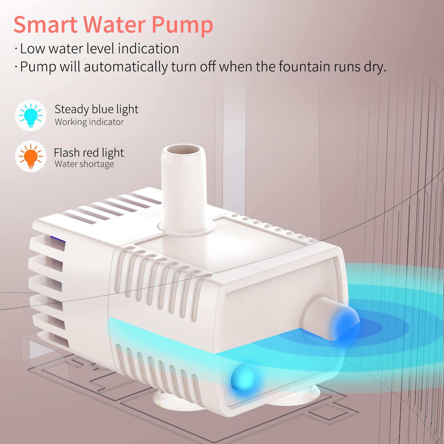 Beq Cat Water Fountain, 84Oz/2.5L Stainless Steel Automatic Pet Fountain Dog Water Dispenser With Replacement Filters For Cats,