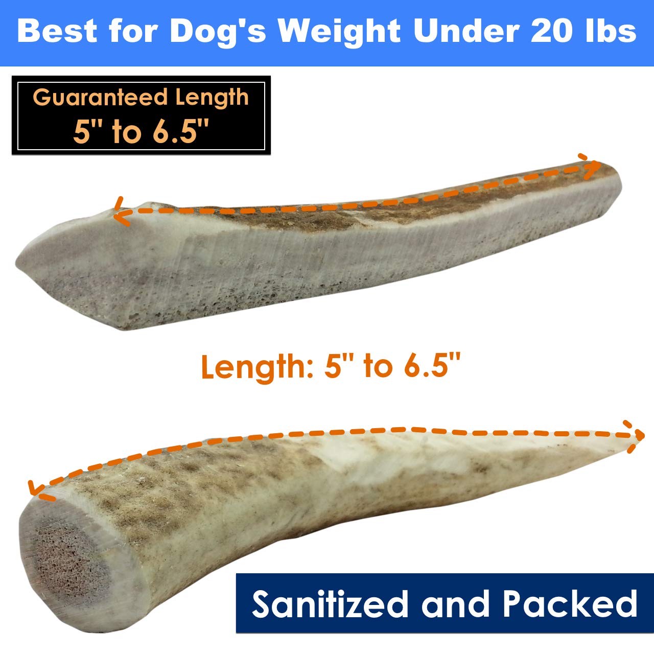 Deluxe Naturals Elk Antler Chews For Dogs | Naturally Shed Usa Collected Elk Antlers | All Natural A-Grade Premium Elk Antler Dog Chews | Product Of Usa, 2 Packs Of 1 Pound Small Cuts