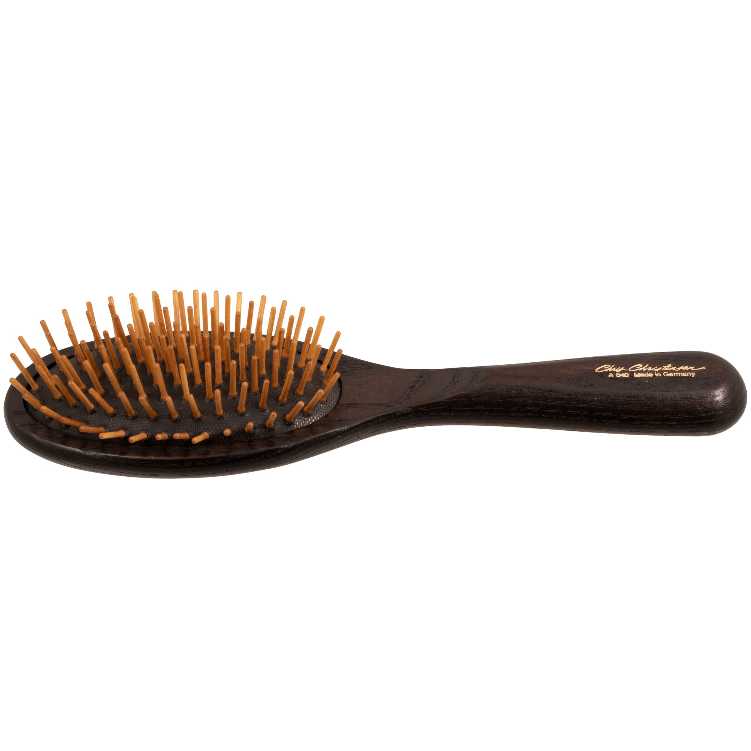 Chris Christensen Oval Wood Pin Dog Brush, 20mm, Brown, Real Wood Pins, Static-Free, Reduces Painful Pulling, Model A040