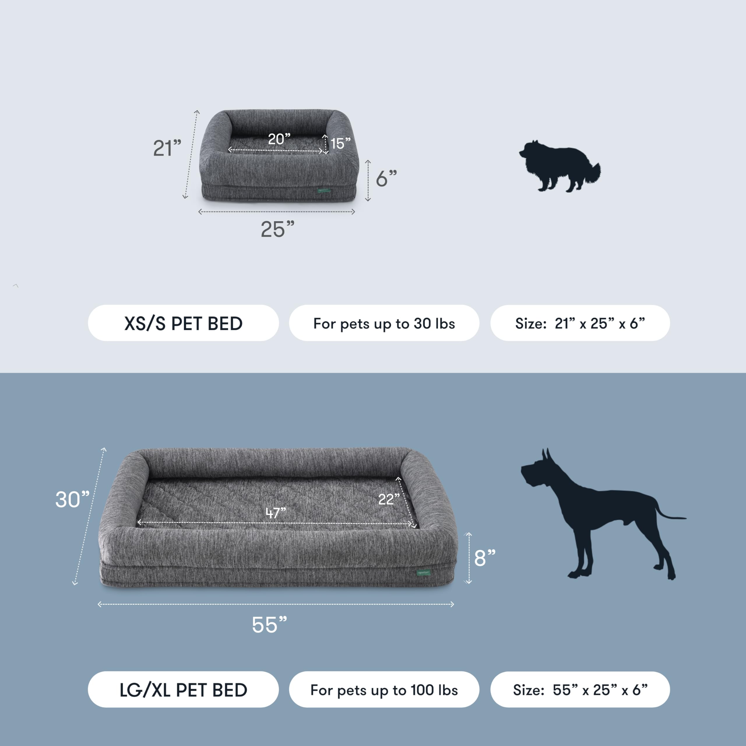Newton Orthopedic Pet Bed - Washable Bed For Small Dogs, Puppy Bed, Crate, With Removable & Breathable Dog Bed Cover, Comfy & Du