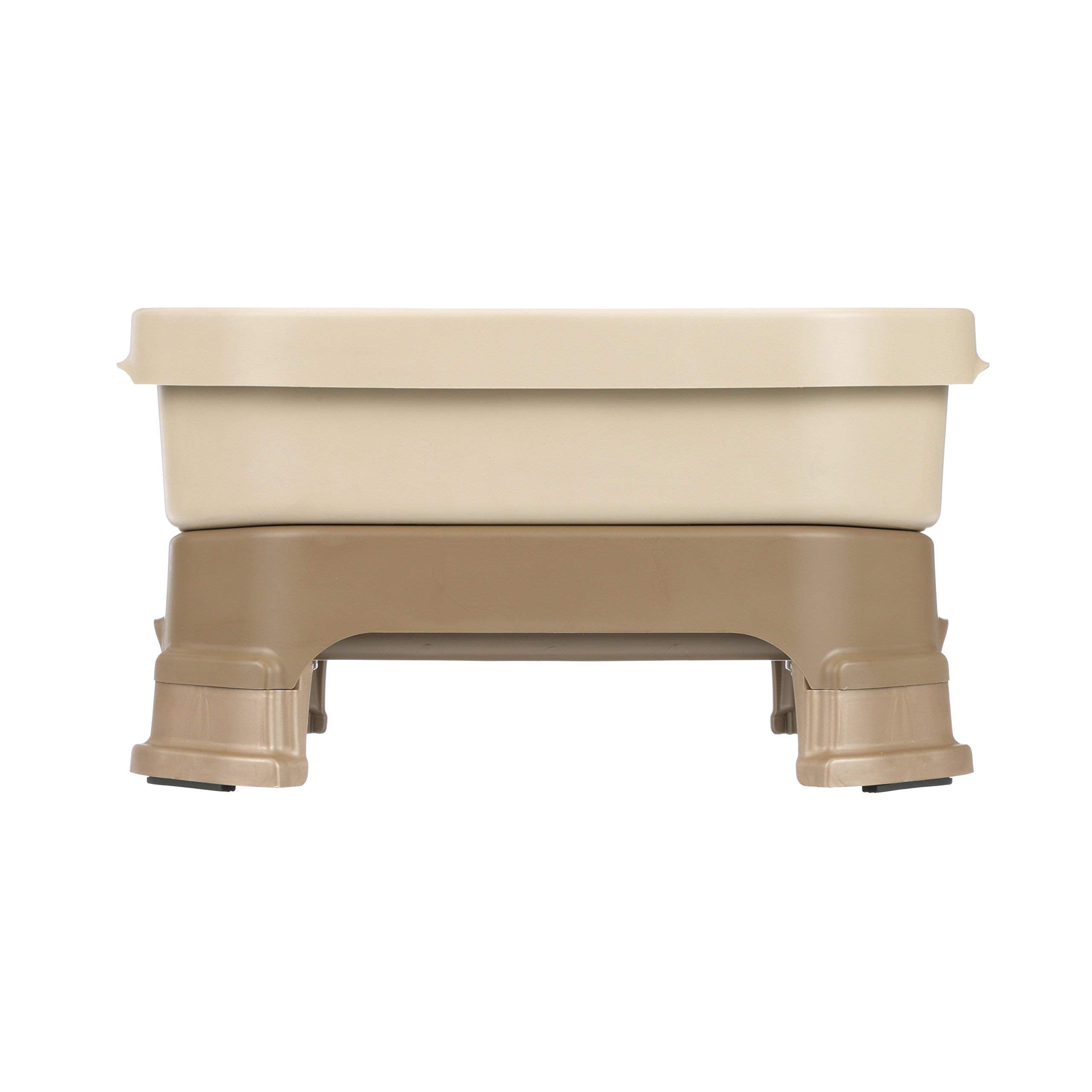 Neater Pet Brands Neater Feeder Deluxe - Small, Stainless Steel, Cappuccino, with Leg Extensions