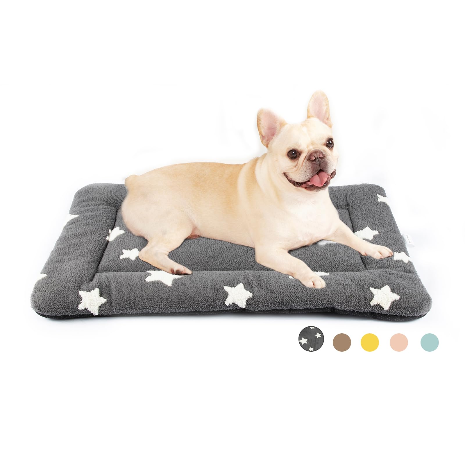Mora Pets Dog Crate Pad Kennel Dog Bed Mat For Medium Dogs Washable Cute Star Pet Bed For Cage Ultra Soft Flat Puppy Cat Kitten 