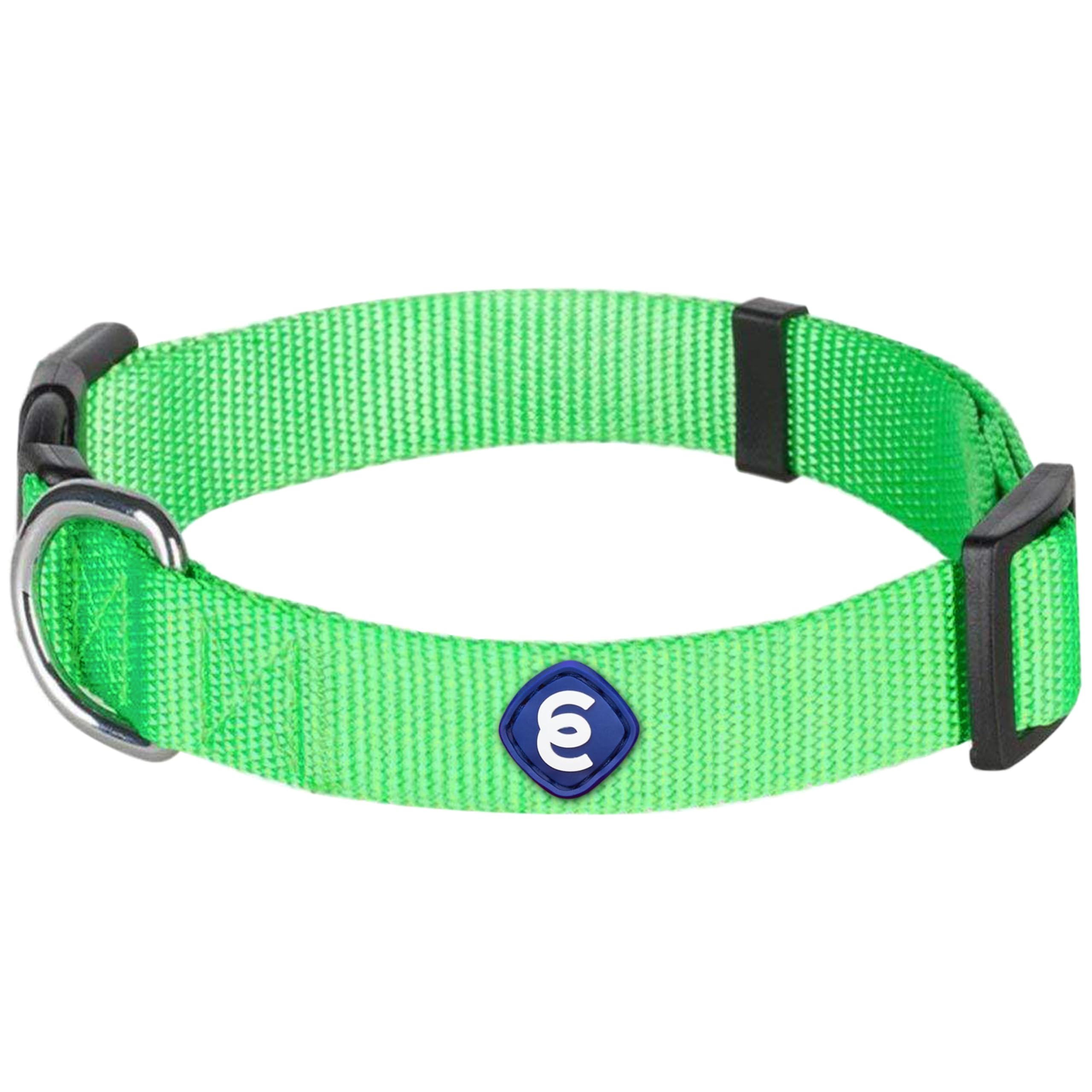 Blueberry Pet Essentials 22 Colors Classic Dog Collar, Neon Green, Small, Neck 12'-16', Nylon Collars For Dogs