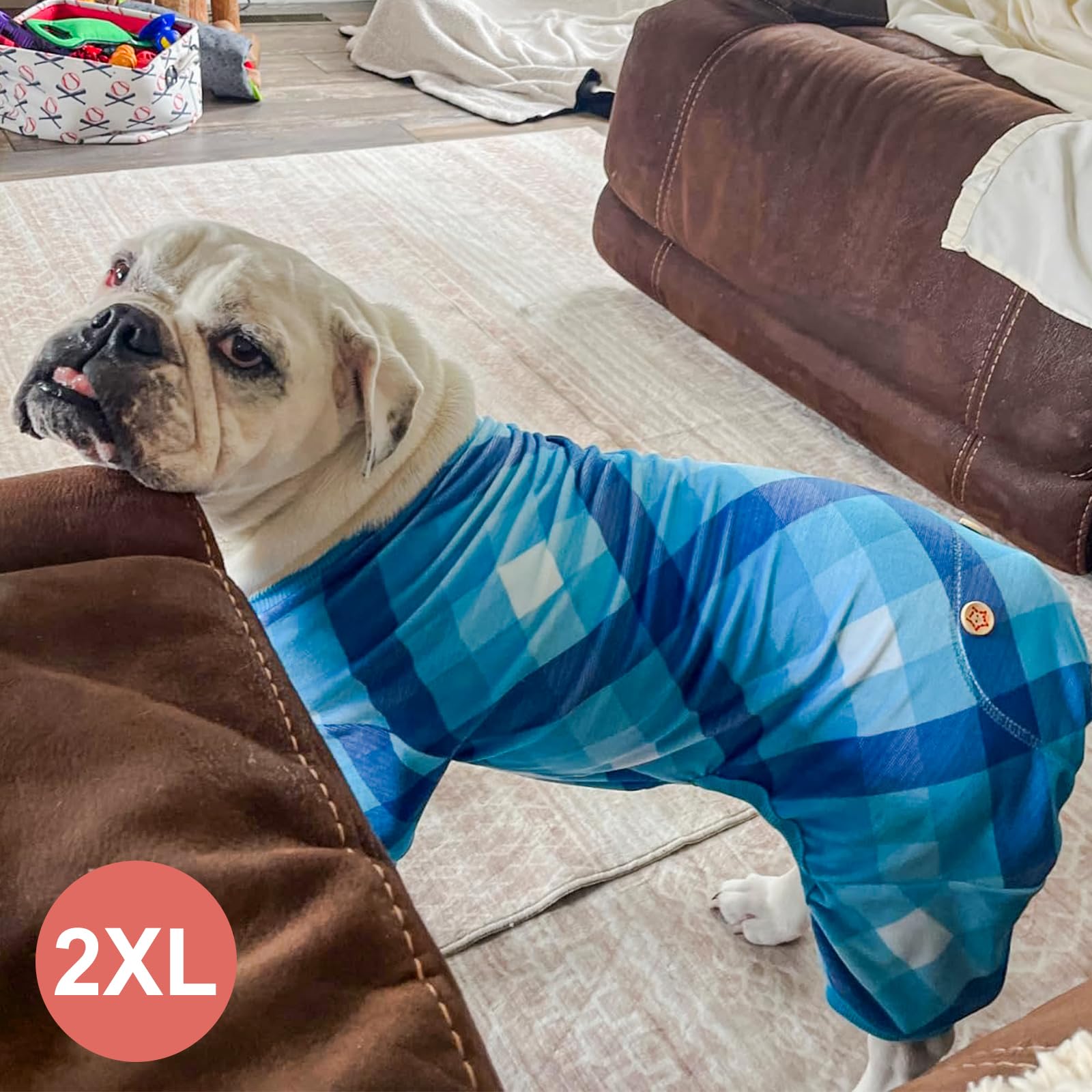 Kyeese Dog Pajamas Medium Sized Dog Comfy Pet Clothes Soft Coat Stretchy Onesie Lightweight Pjs Velvet Jammies,Pink, Xx-Large