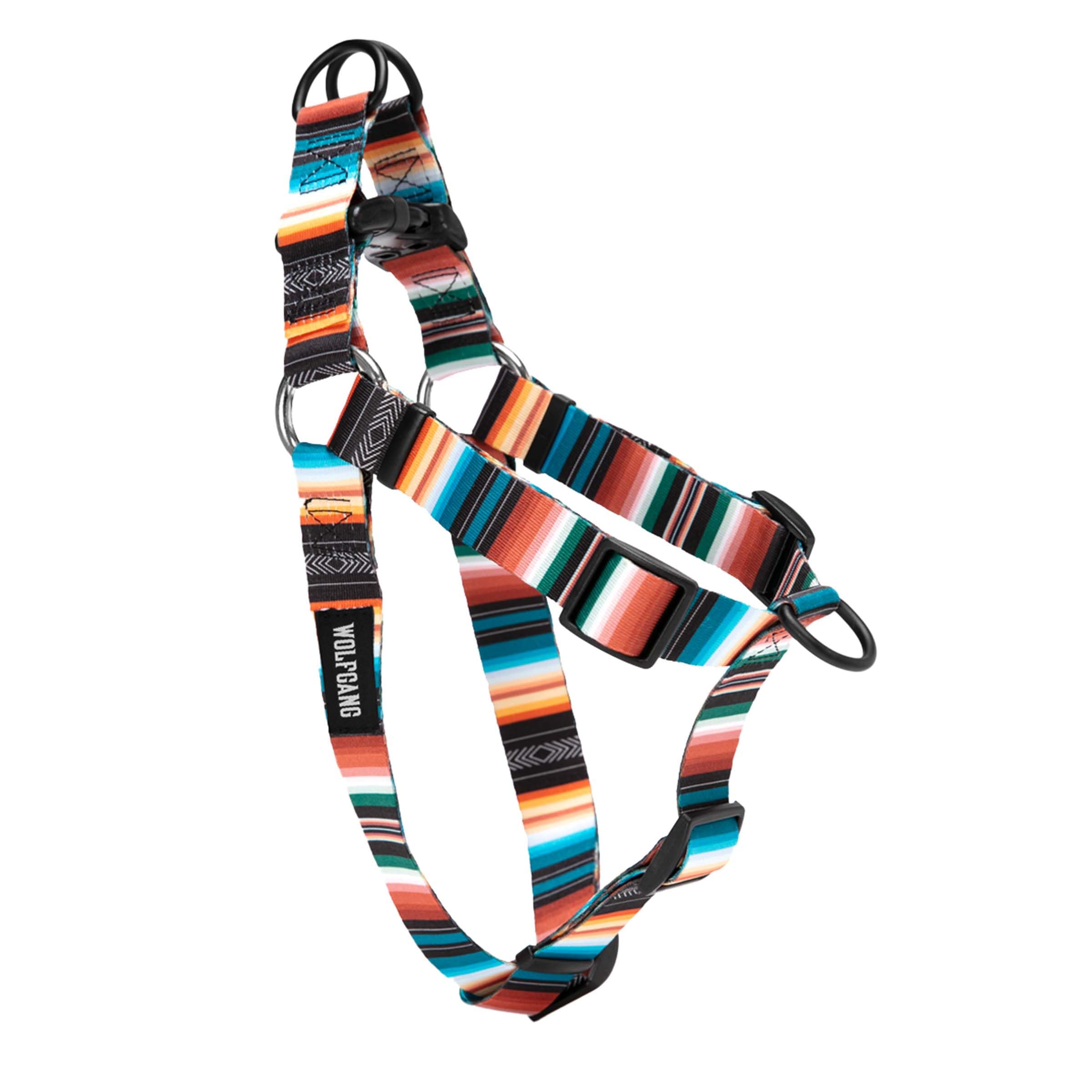 Wolfgang Heavy Duty Adjustable Dog Harness, Pull-Tested To Over 800 Lbs For Walking & Training, Lostart Print, Large