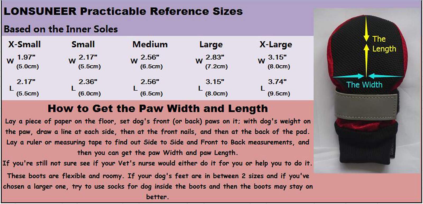 Lonsuneer Winter Paw Protector Dog Boots Waterproof Soft Sole And Nonslip Set Of 4 Color Black Size Medium