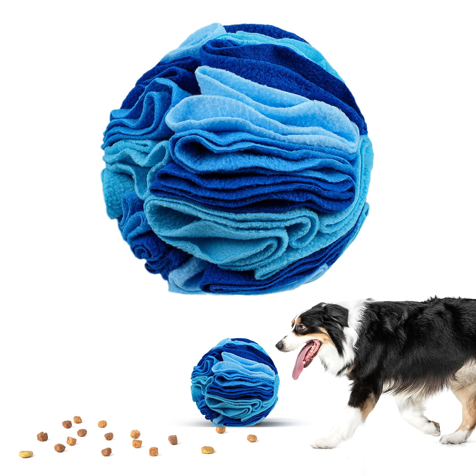Larimuer Pet Snuffle Ball, Puzzle Sniffing Interactive Dog Toy For Blind Dogs Training, Stress Relief, Dog Enrichment Treat Ball