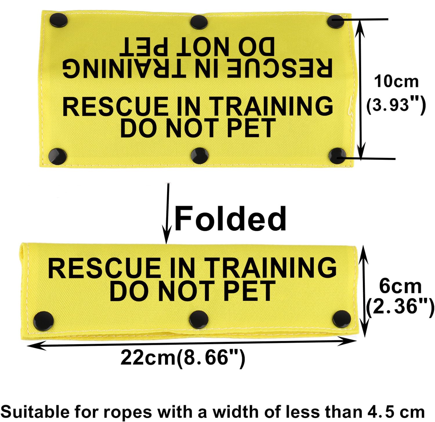Funny Dog Leash Sleeve Rescue In Training Do Not Pet Dog Leash Wrap Sleeve Pet Birthday Gift (Rescue In Training-Ye Sleeve)