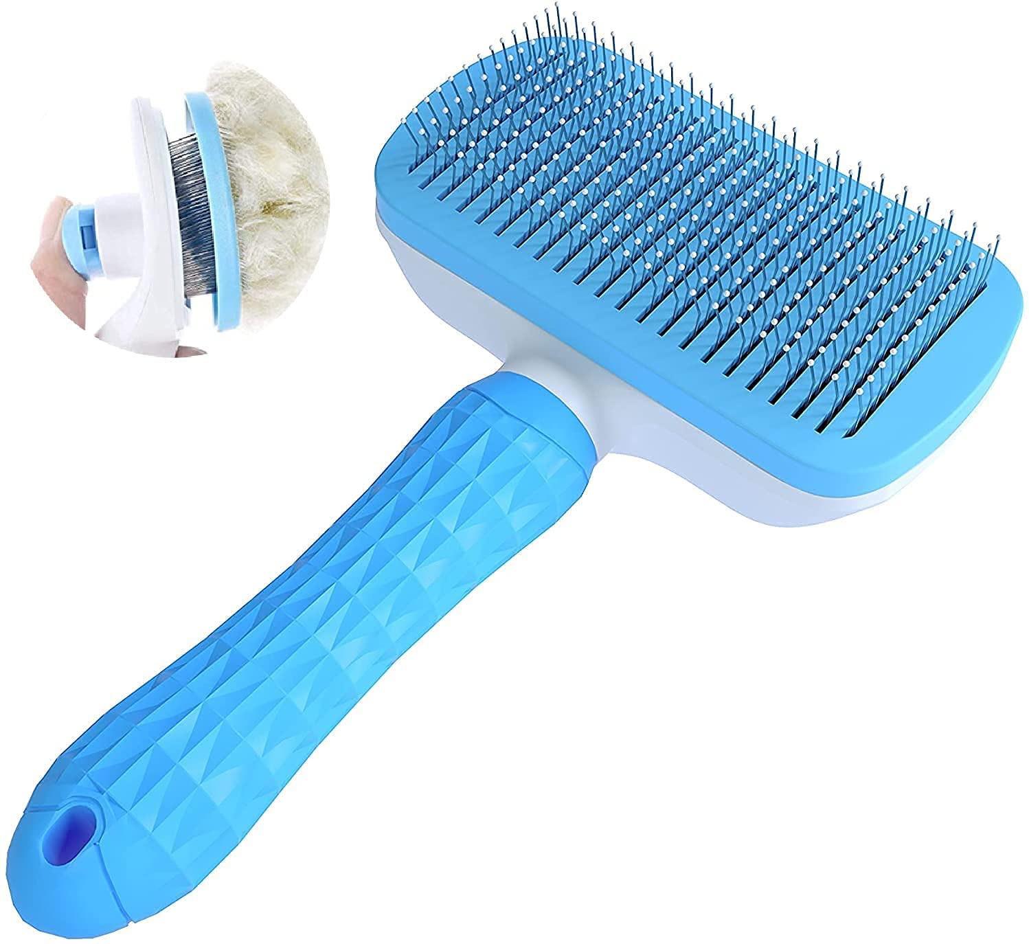 Self Cleaning Slicker Brush Dog Brush & Cat Brush,Shedding Mats And Tangled Hair,Massages Particle,Improves Circulation.Brush F