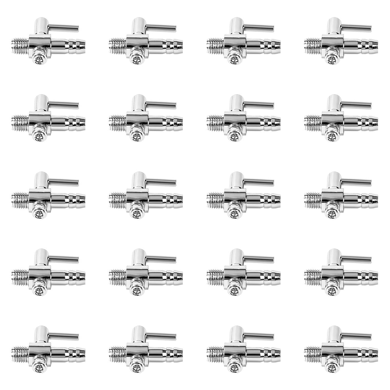 Aquaneat Aquarium 1 Way Thread Valves, Air Flow Control Valves, Manifolds Distributor For Pumps Fish Room Air Systems,20Pcs