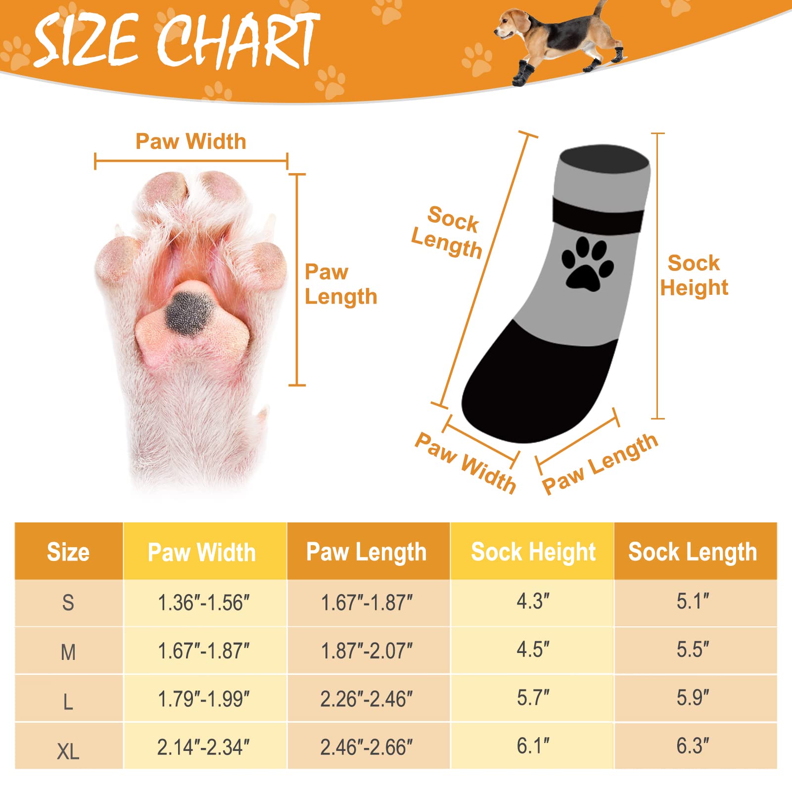 KOOLTAIL Anti-Slip Dog Socks for Hardwood Floors, X-Large, Grey - Traction Grip Boots for Small, Medium, Large Dogs