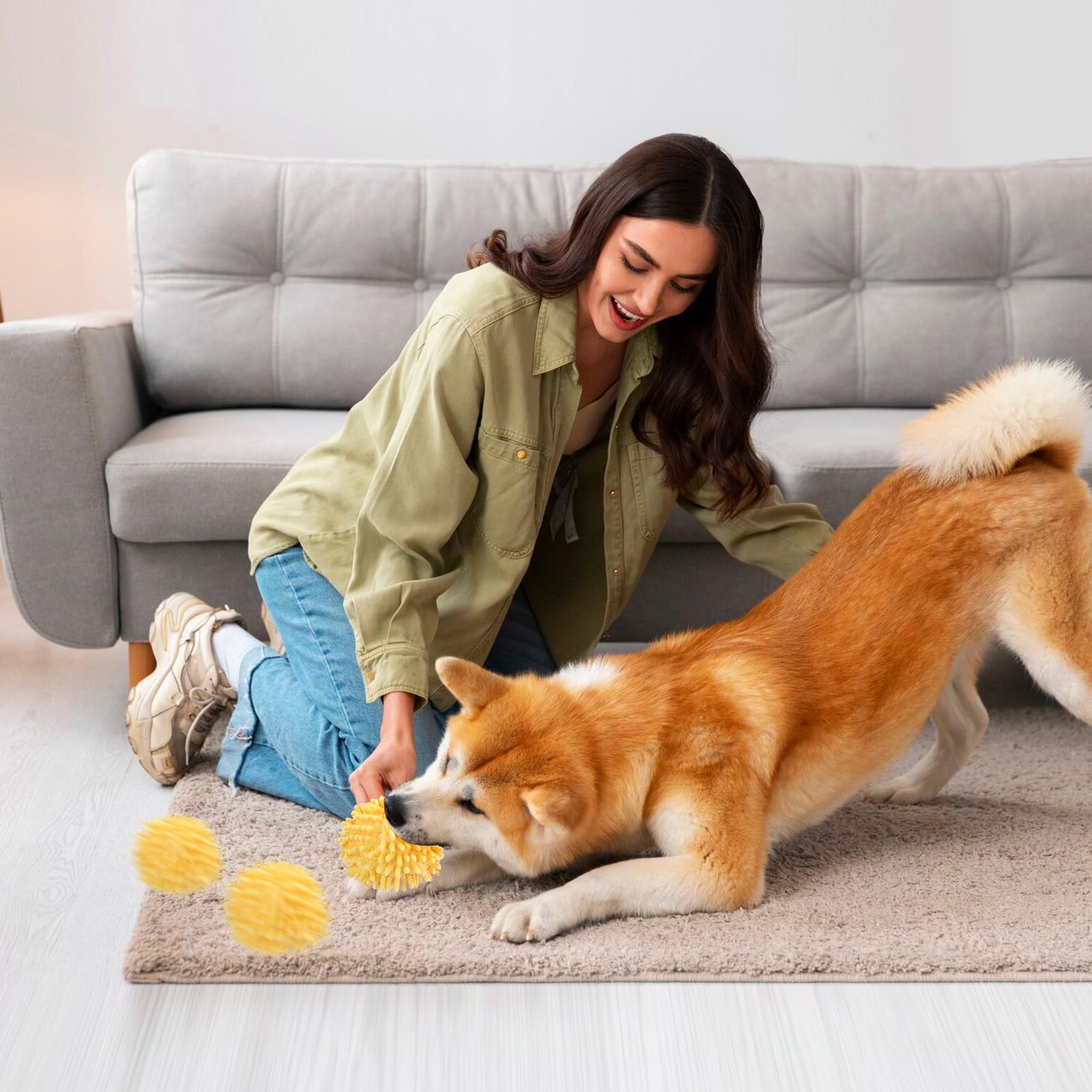 Baborui Interactive Dog Ball Small, Interactive Puppy Toys To Keep Them Busy, Electric Rolling Ball Enrichment Toys For Small/Me