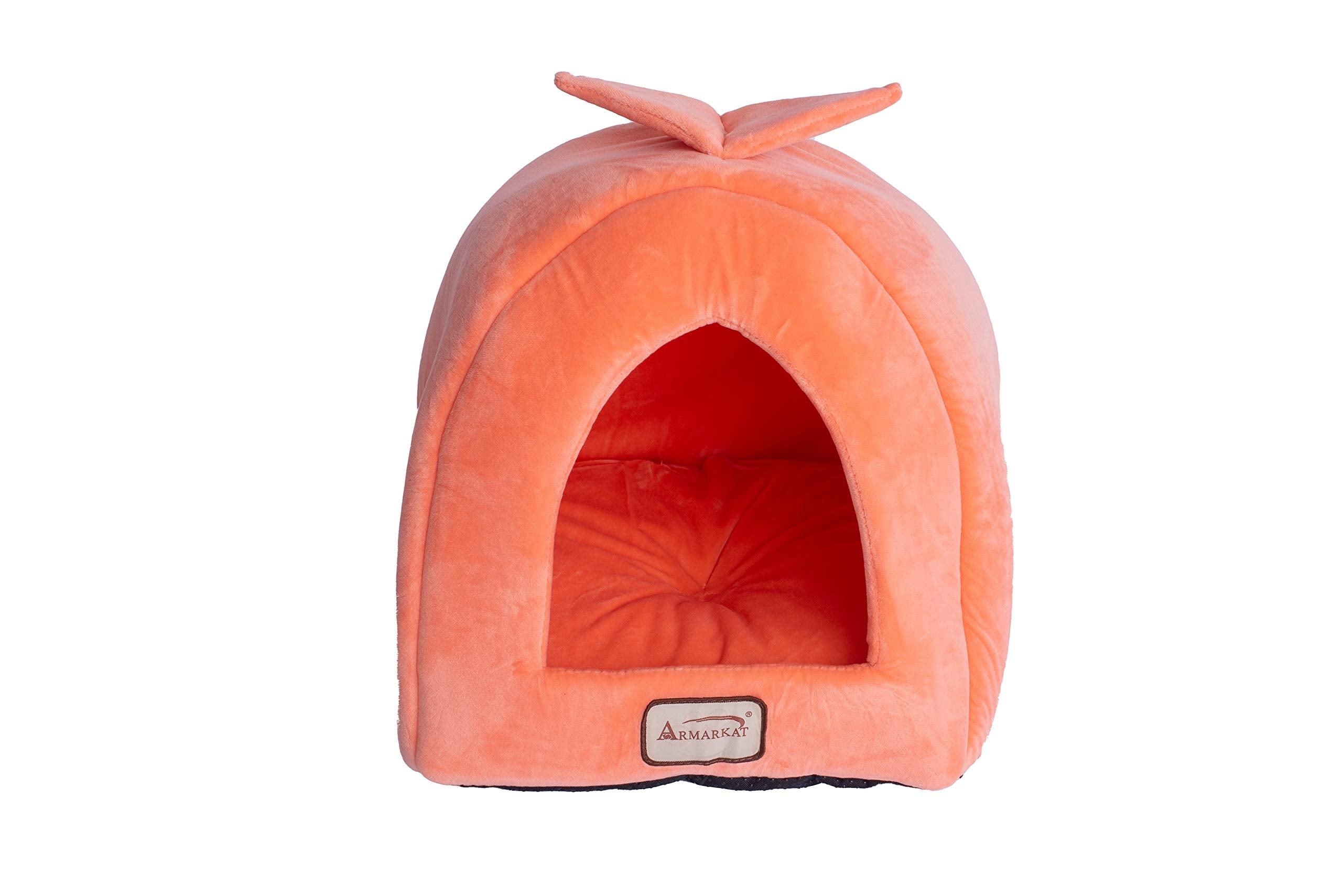 Armarkat Cat Bed C10HCS/MB, Orange and Ivory