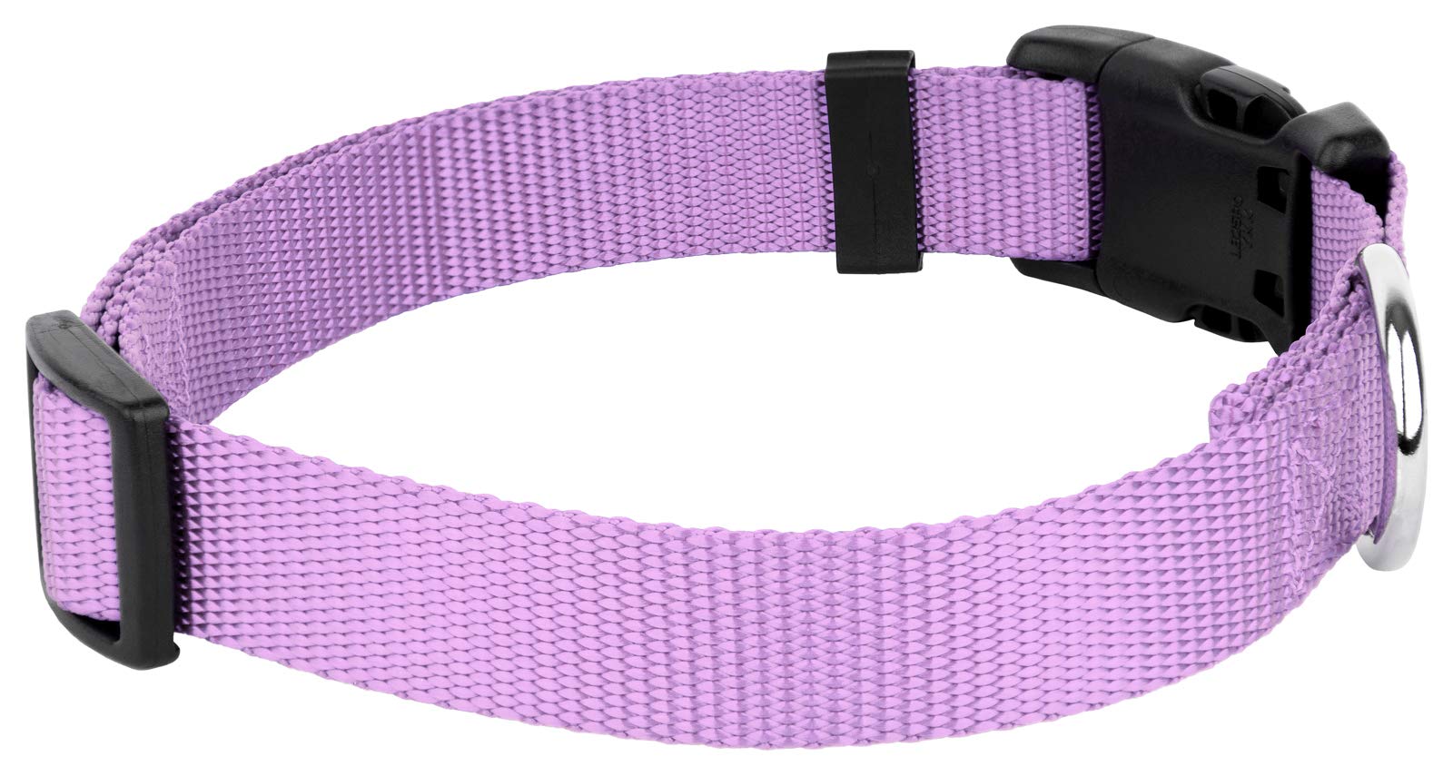 Country Brook Petz - 30+ Vibrant Colors - American Made Deluxe Nylon Dog Collar With Buckle (Micro, 3/8 Inch Wide, Lavender)