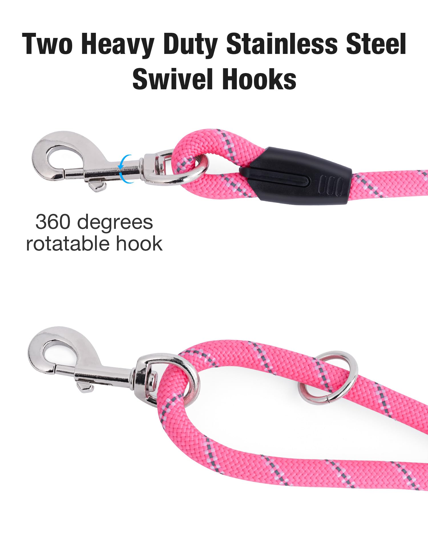 16Ft Dog Leash For Dog Training, Heavy Duty Dog Lead For Large Medium Small Dogs Outside Walking, Playing, Camping, Or Yard, Pin