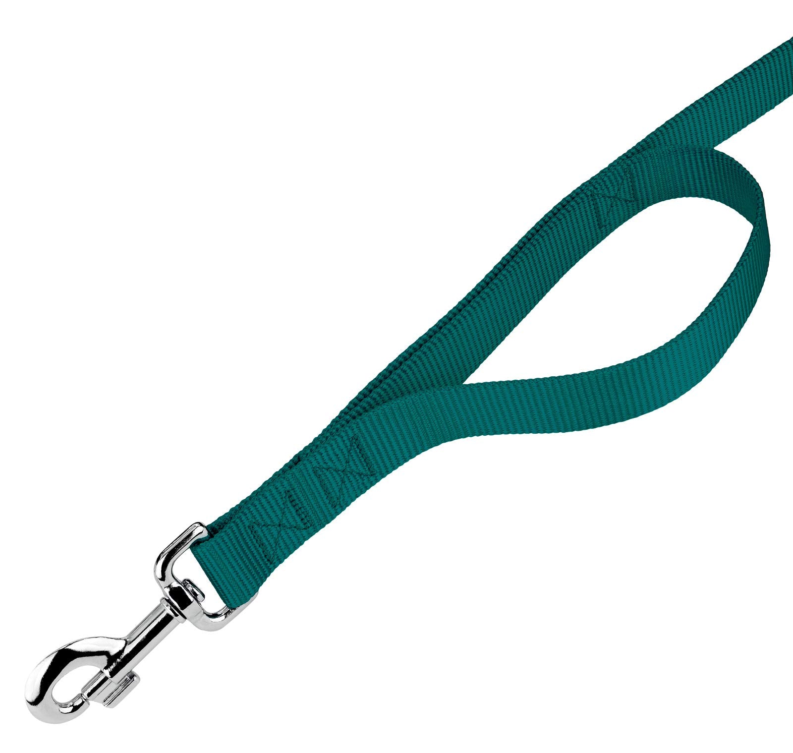 Country Brook Petz - Teal Martingale Heavyduty Nylon Dog Collar And Double Handle Leash (3/4 Inch, Small)