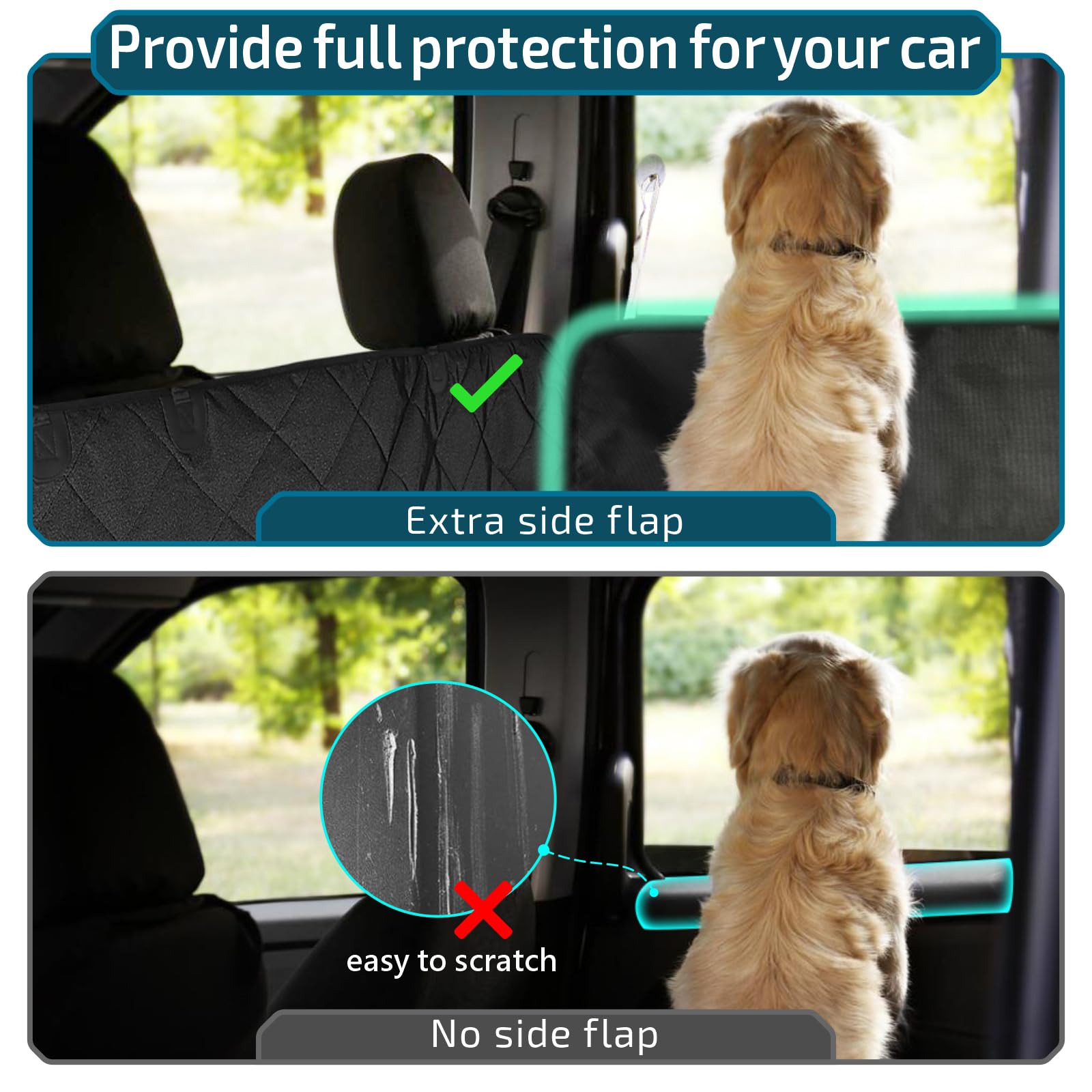 Veckle Suv Cargo Liner For Dogs - Universal Fit Trunk Cover For Dogs Water Resistant Nonslip With Side Flaps, Cargo Liner For Su