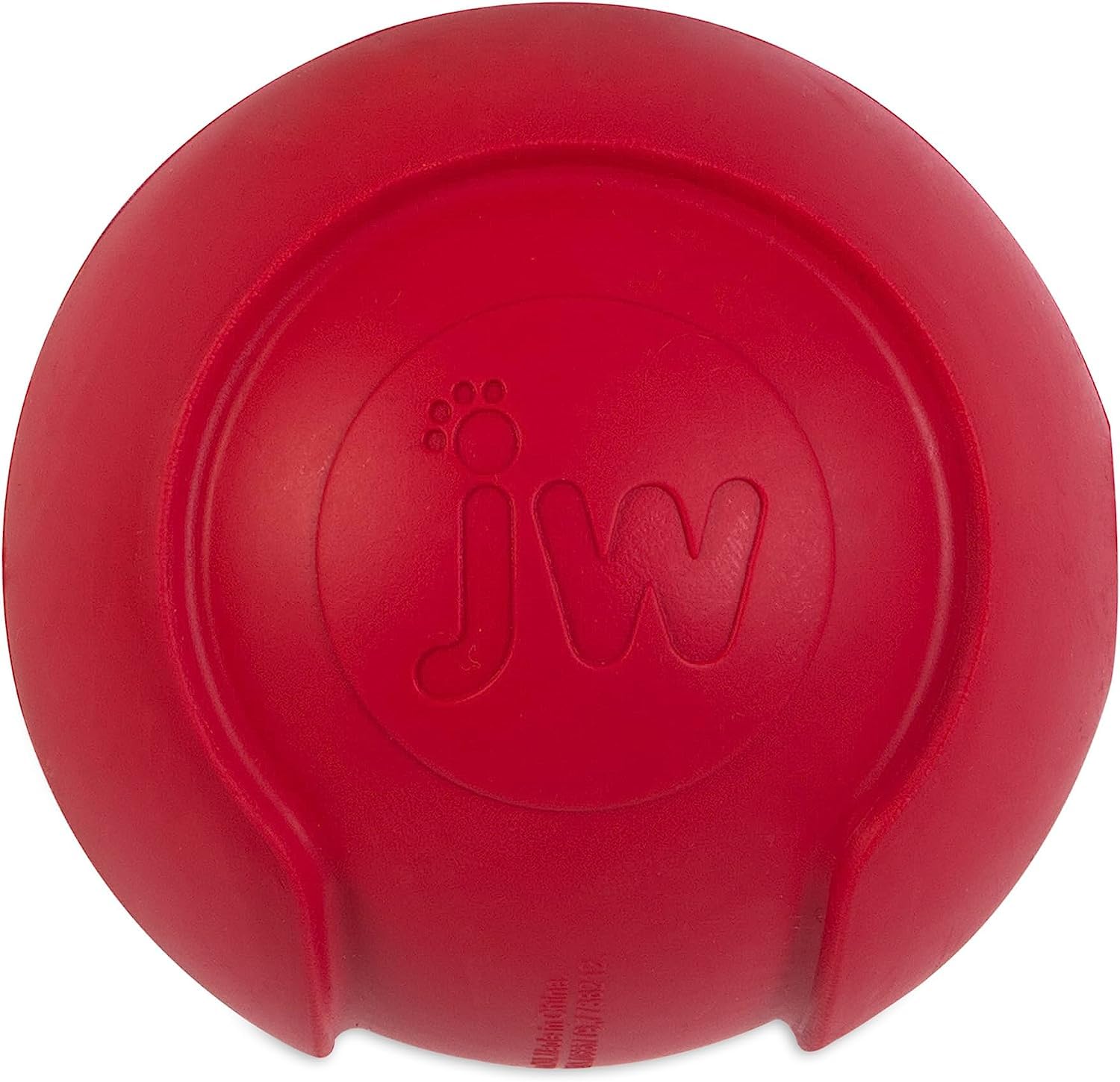 JW Pet iSqueak Bouncin' Baseball Dog Toy, Medium, Rubber, Black, Model 40036