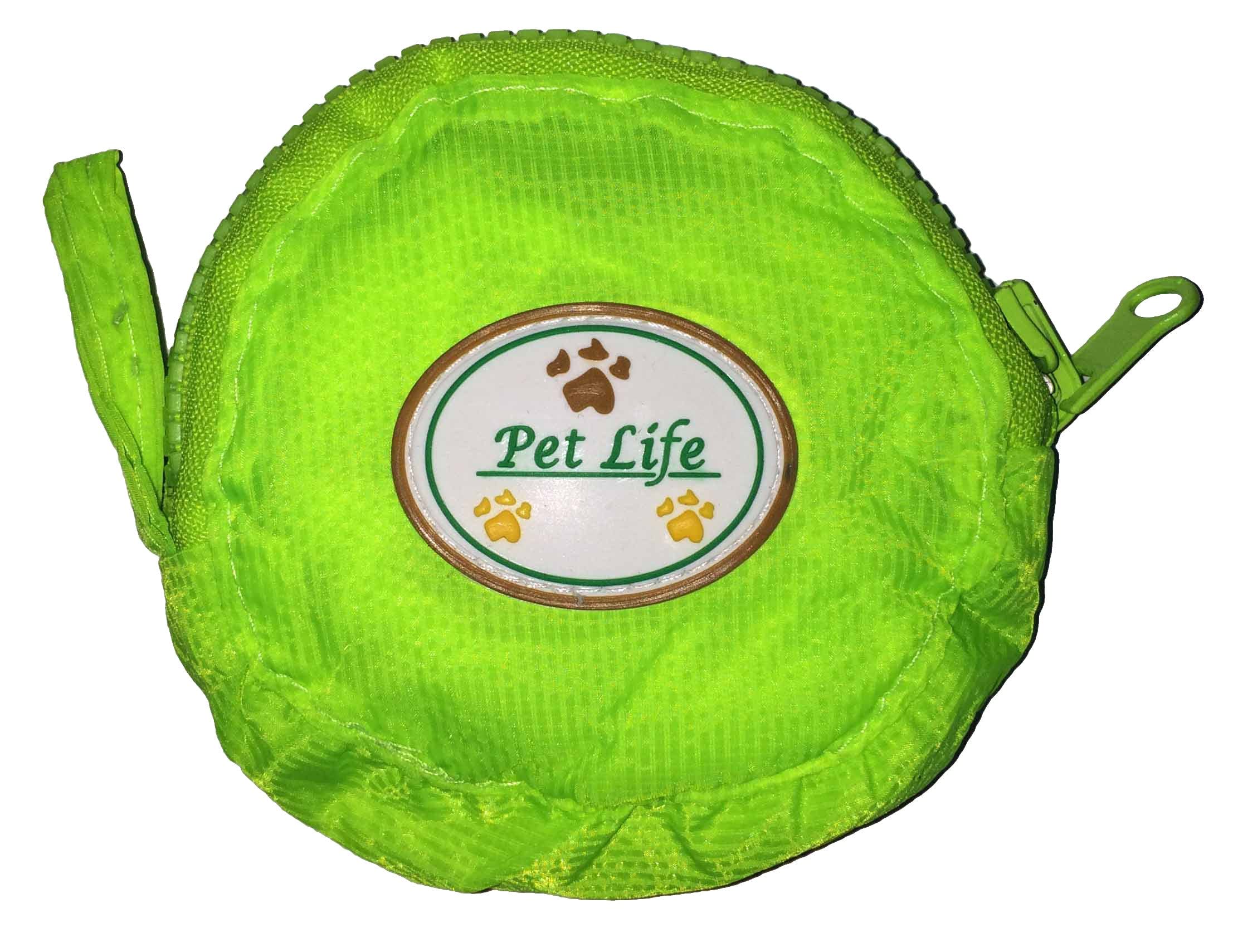 Pet Life  Thunder Paw Waterproof Dog Raincoat Poncho - Zippered Folding Travel Pet Raincoat Dog Jacket - Reflective and Adjust