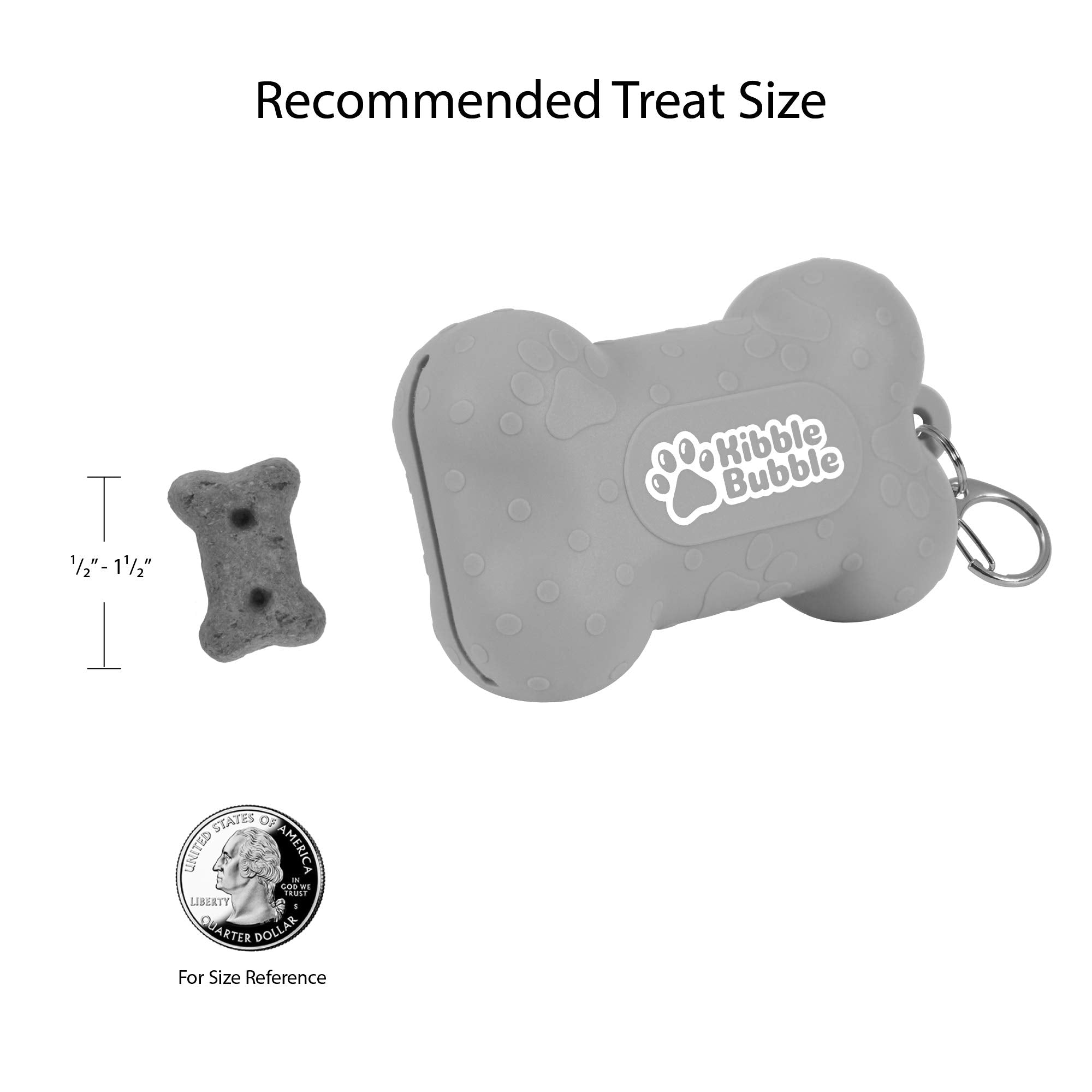 Kibble Bubble Dog Treat Pouch, Purple Bone