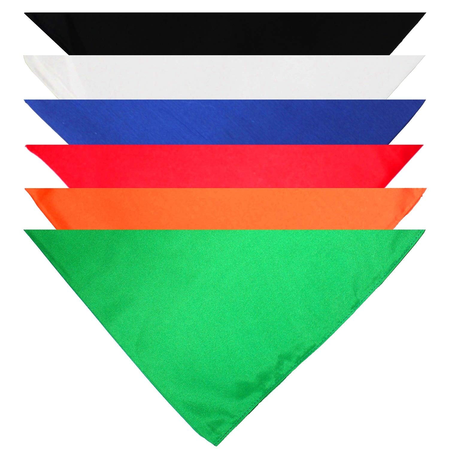 4 Pcs Plain Cotton Pets Dogs Bandana Triangle Shape - Large & Washable (White)