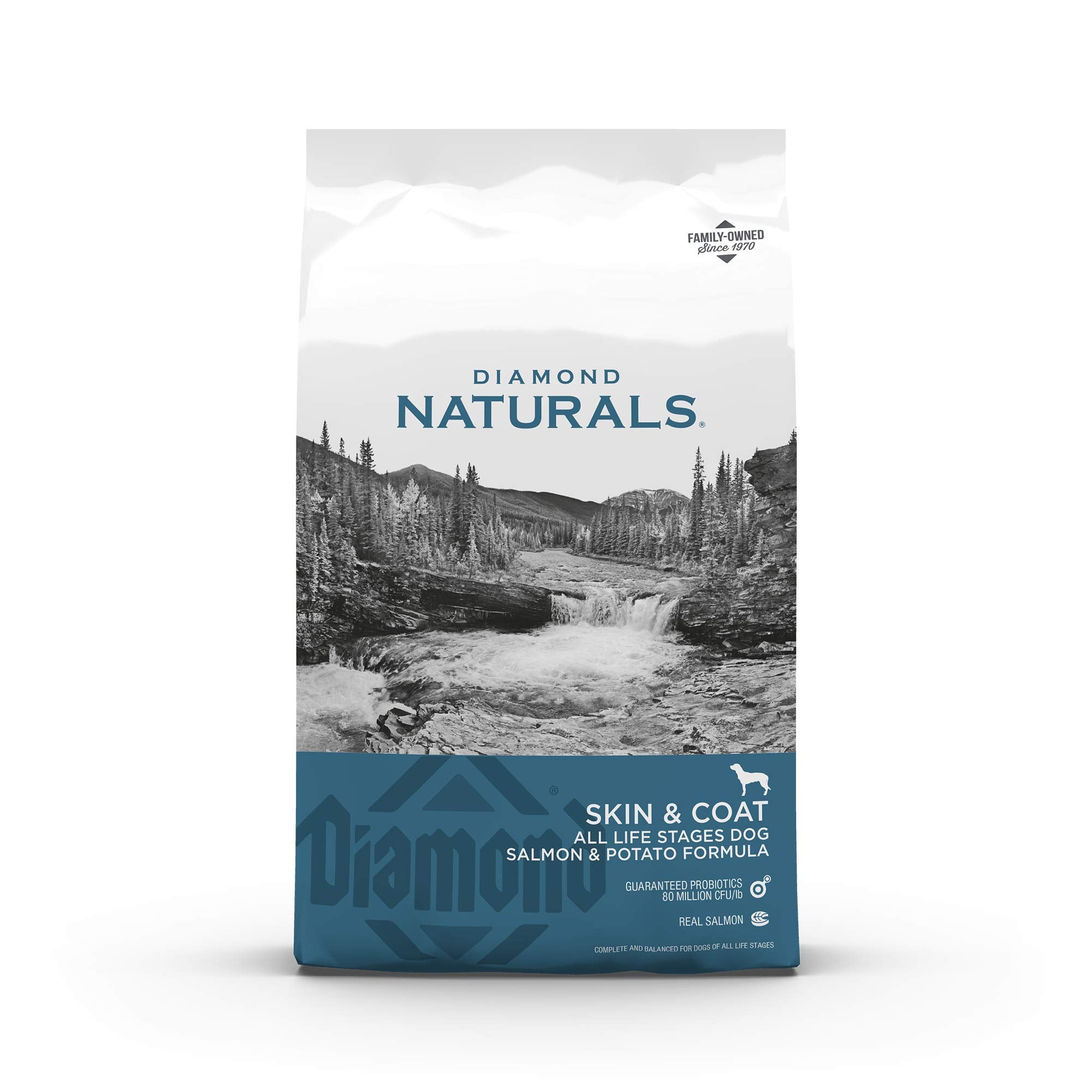 DIAMOND NATURALS Skin & Coat Real Meat Recipe Dry Dog Food with Wild Caught Salmon 15lb (9422_15_DND)