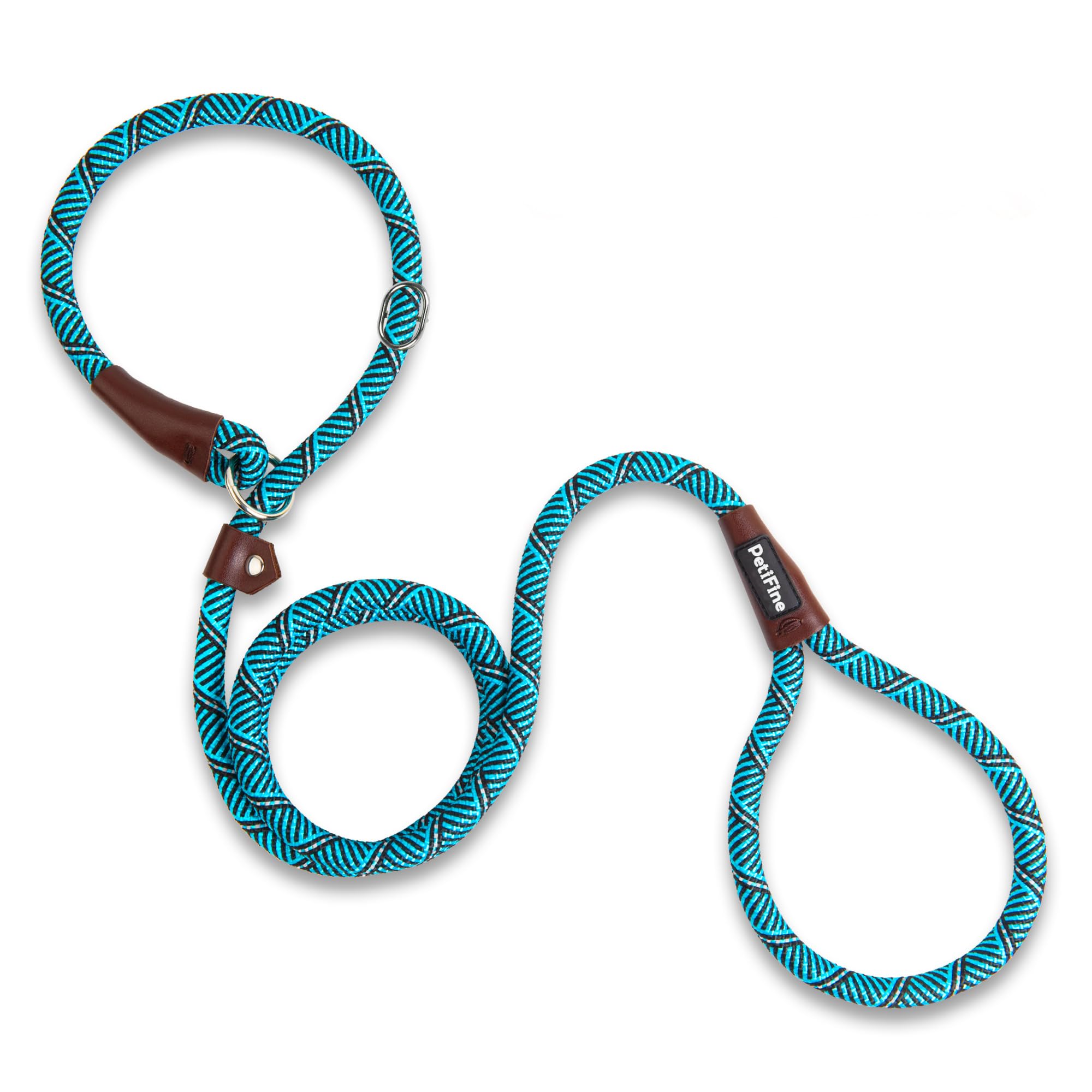 Petifine Slip Lead Dog Leash,6Ft X 1/2'' Reflective Durable Dog Training Lead, Heavy Duty Adjustable Nylon Dog Rope Slip Leash F