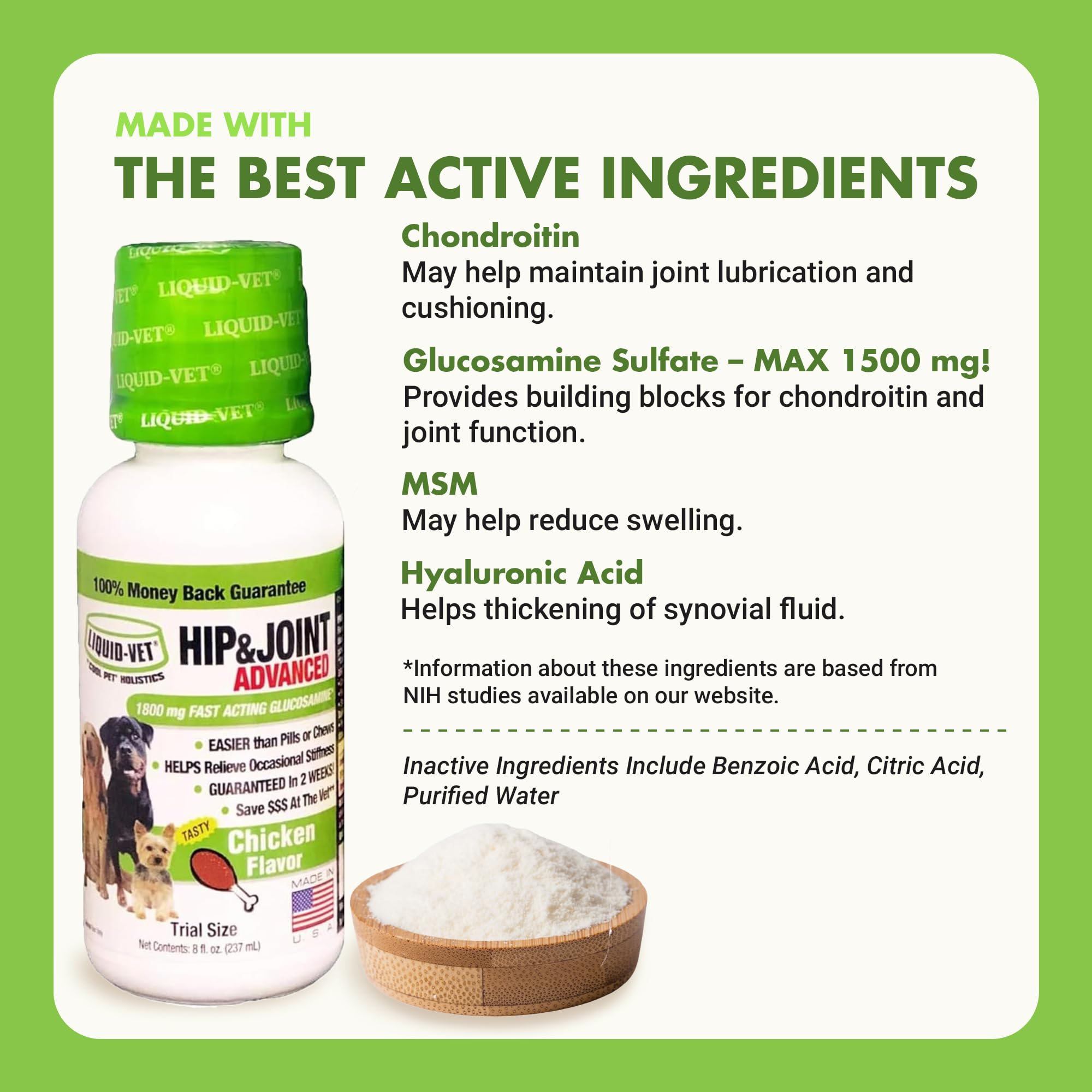 Liquid-Vet K9 Hip & Joint Advanced Formula, Chicken Flavor, 8 oz Bogo Trial Pack