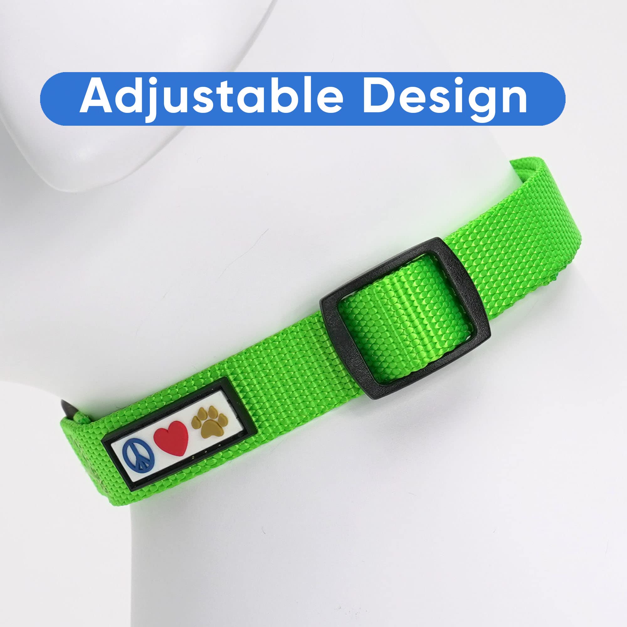 Pawtitas Dog Collar For Small Dogs Training Puppy Collar With Solid - S - Green