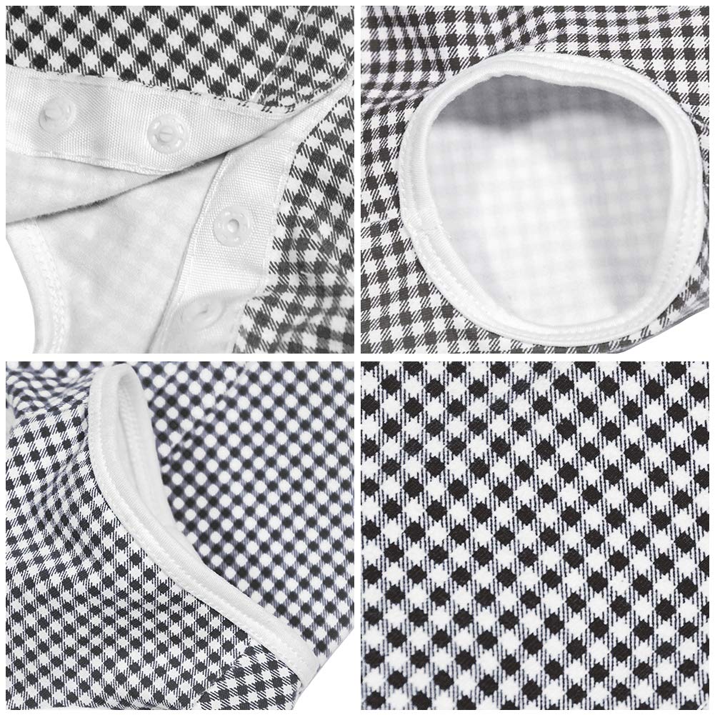 Kukaster Pet Dog’S Recovery Suit Post Surgery Shirt For Puppy, Wound Protective Clothes For Little Animals(Black White Plaid-Xxs)
