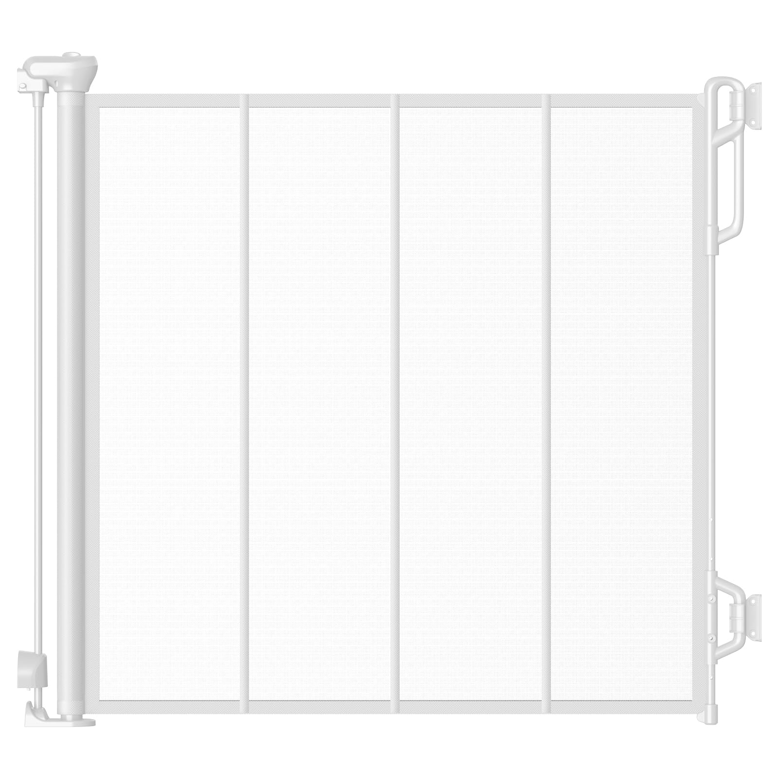 SPACEANY Reinforced Retractable Baby Gate or Mesh Dog Gate,Easy to Use for Stairs, Doorways, Hallways, Indoor, Outdoor, Wide Pet