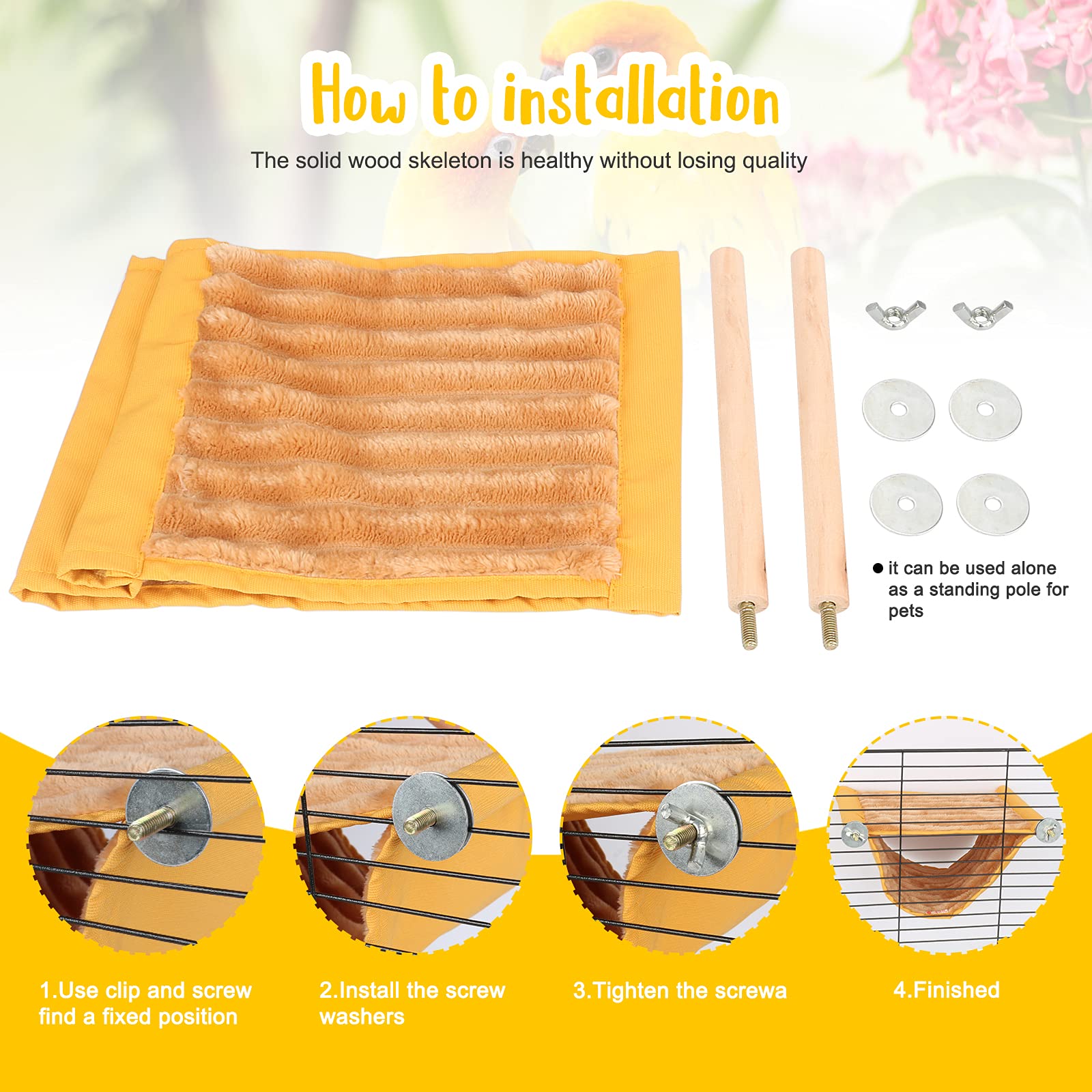 Bwogue Winter Warm Bird Nest Bed Hanging Hammock Snuggle Hut Parrot House Tent Toy Bird Cage Perch For Parakeet Budgies Cockatie