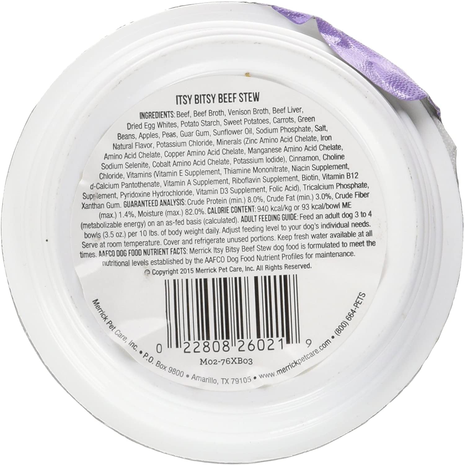 merrick Lils Plates 3.5-Oz Grain Free Wet Food for Small Breed Dogs12 Cans - Itsy Bitsy Beef Stew