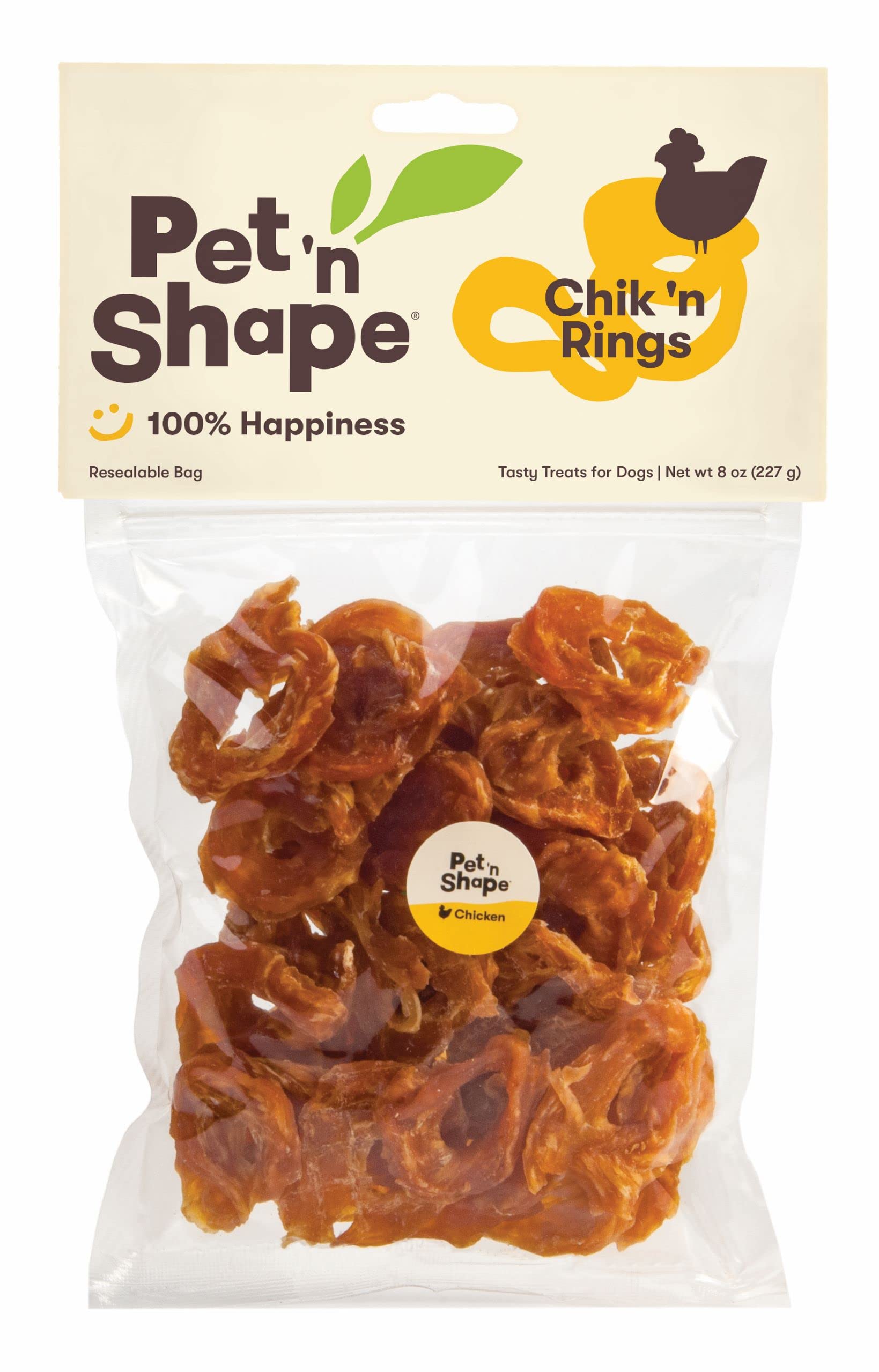 Pet n Shape Chik n Rings Jerky Dog Treats - 8 Ounce