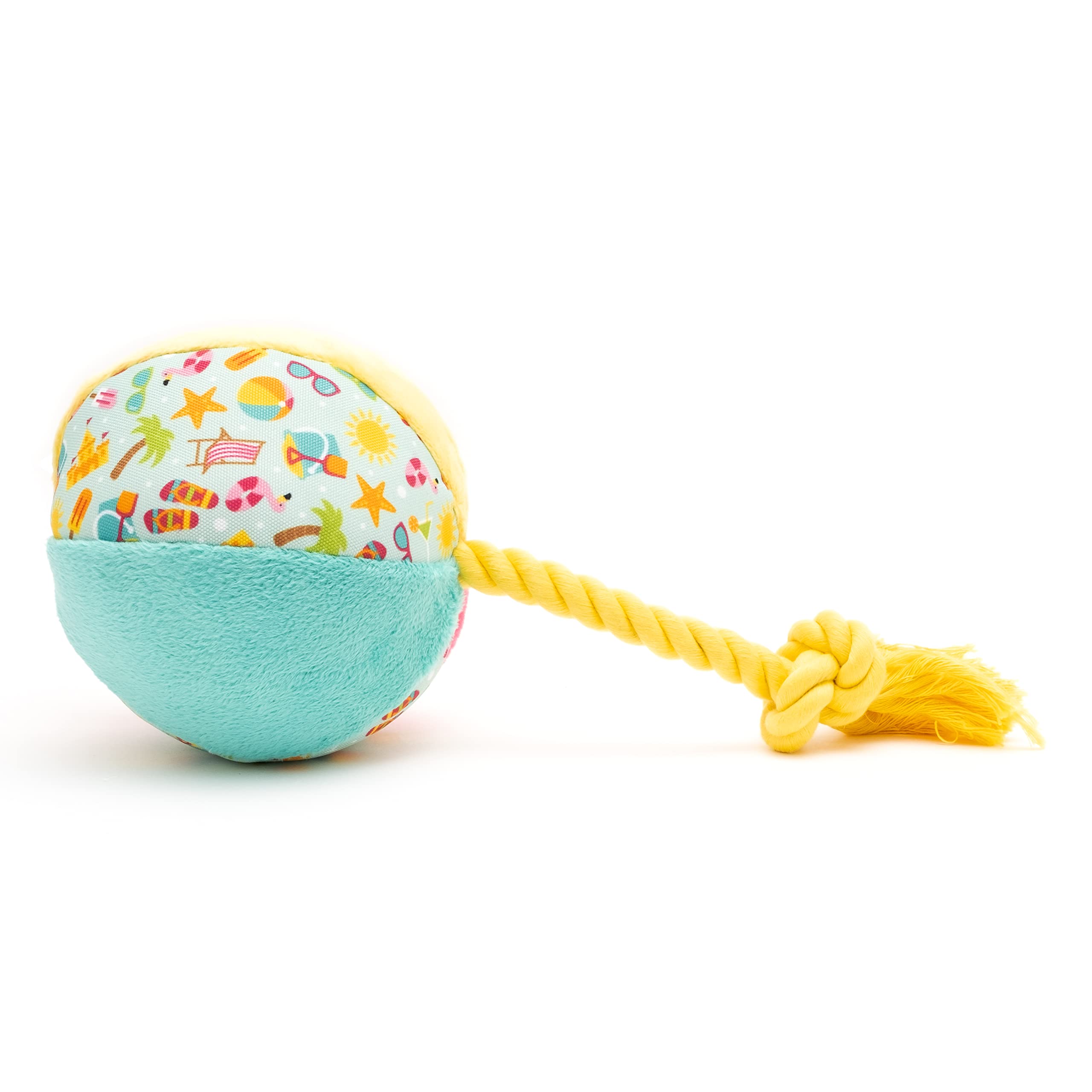 The Worthy Dog Life'S A Beach Durable Dog Toy – Heavy Duty Chew-Resistant Design With Multiple Squeakers And Non-Toxic Stuffing – For Hours Of Fun Outdoor And Indoor Play – Yellow