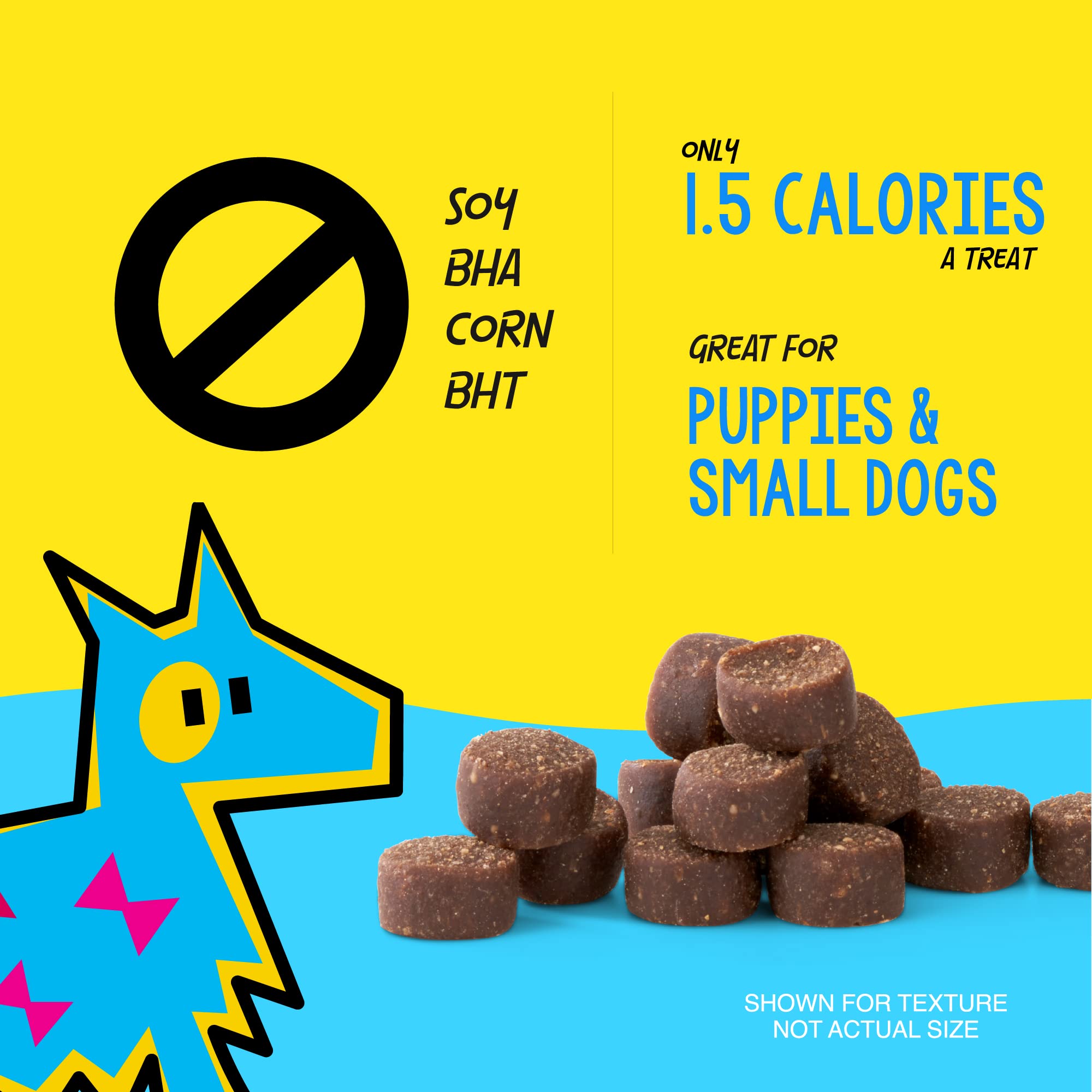 Crazy Dog Mini Train-Me! Training Treats 4 oz. Pouch, Beef Flavor, with 200 Treats per Bag, Recommended by Dog Trainers