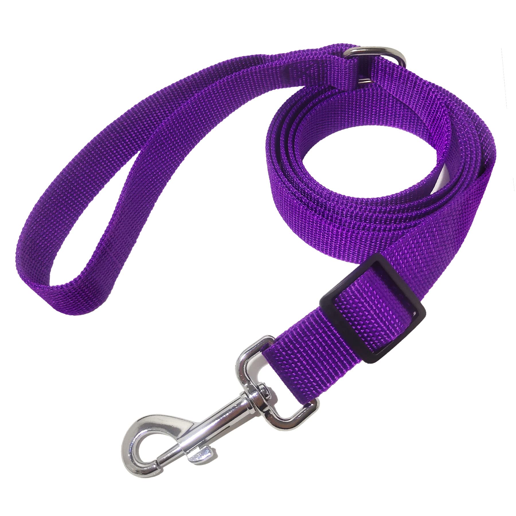 6Ft/ 10Ft Adjustable Dog Leash, Nylon Dog Leashes For Medium Large Dogs (10Ft, Purple)