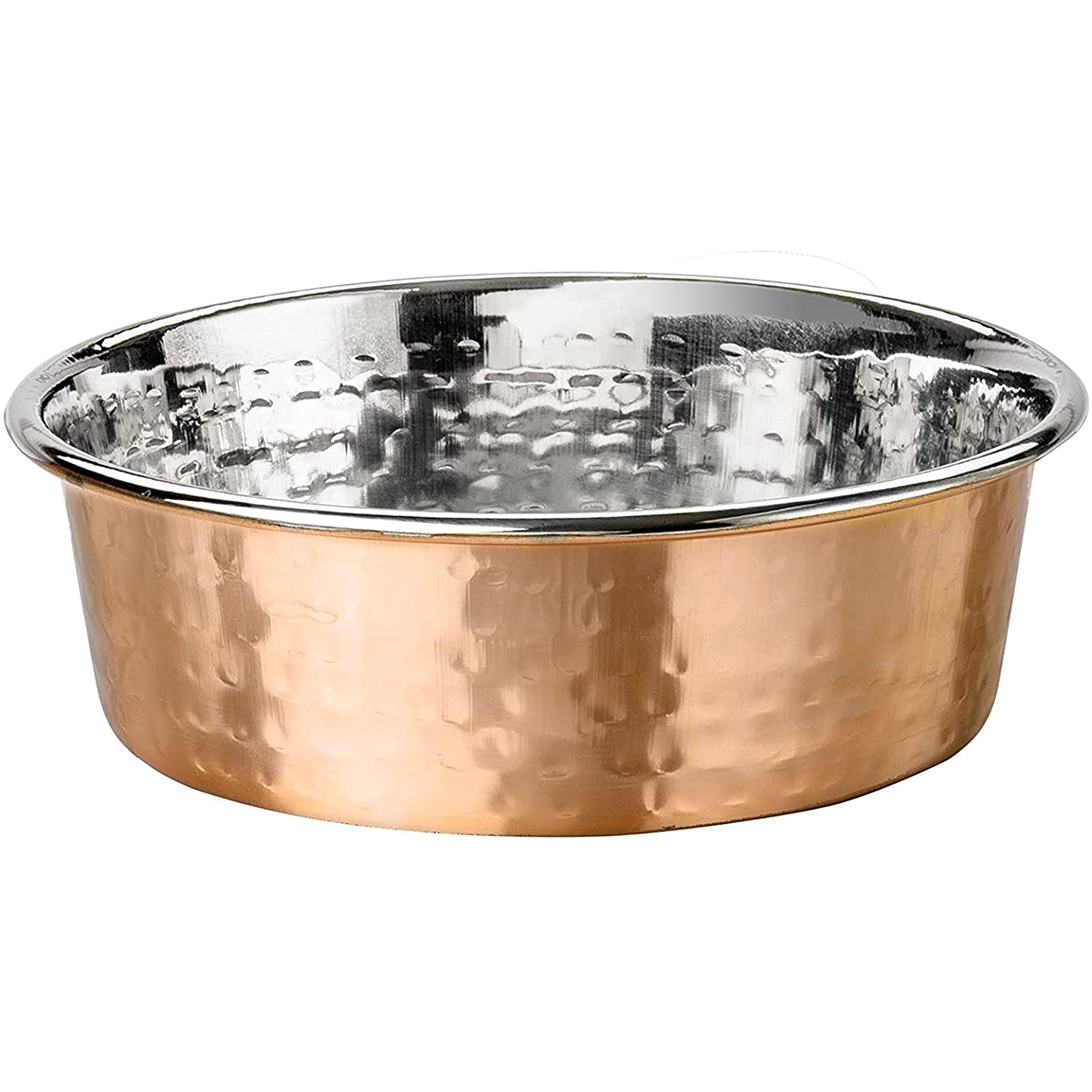 Neater Pet Brands Hammered Decorative Designer Bowls - Luxury Style Premium Dog and Cat Dishes (Small, Copper)