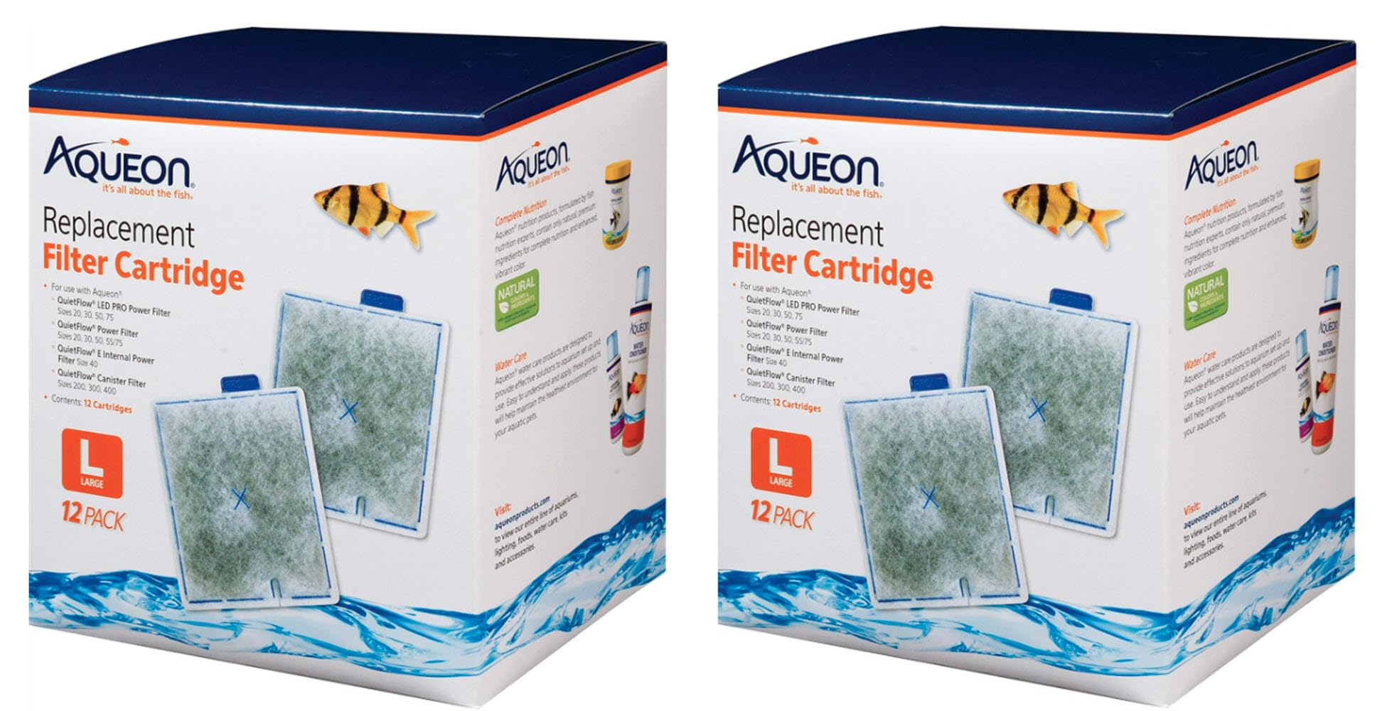 Aqueon Replacement Filter Cartridge Large 24 Count