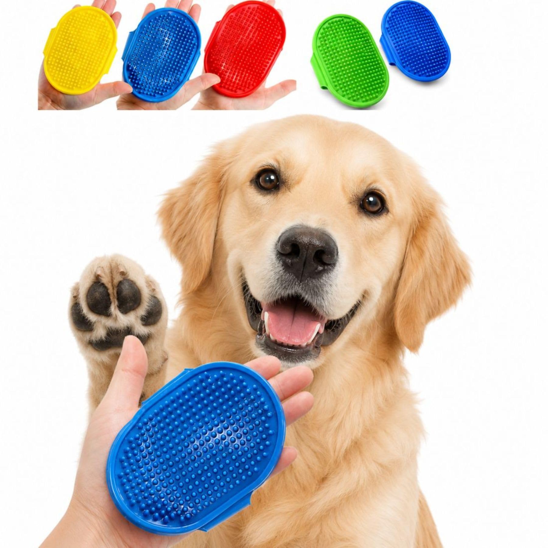 Rhhg E Com Pet Grooming Brush | Soothing Massage Rubber Bath Comb | Shampoo Washing Shower Brush | Grooming Pet Glove With Adjus