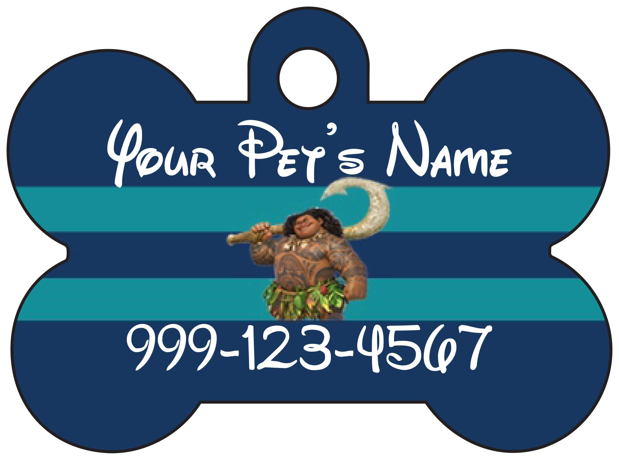 Maui Pet Id Dog Tag Personalized W/ Name & Number