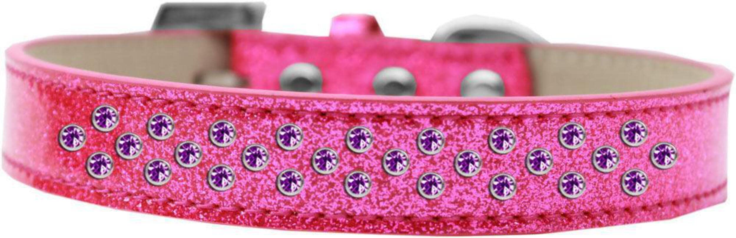 Dog, Puppy & Pet Ice Cream Collar, Purple Crystal Rimsets Sprinkles Pink 16