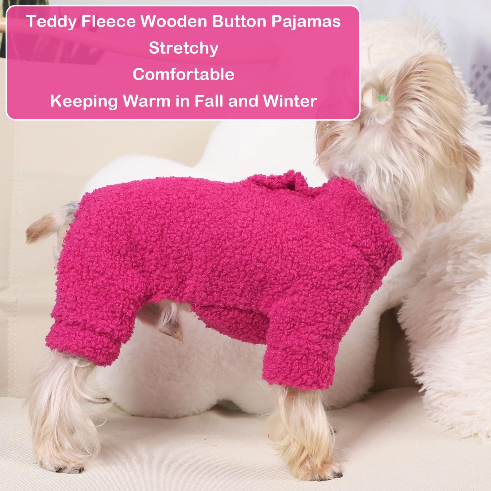 Dog Sweaters For Small Dog Girl Boy Fleece Puppy Clothes Jammies Dog Pjs For Chihuahua Yorkie Winter Warm Onesies Jumpsuit Cloth