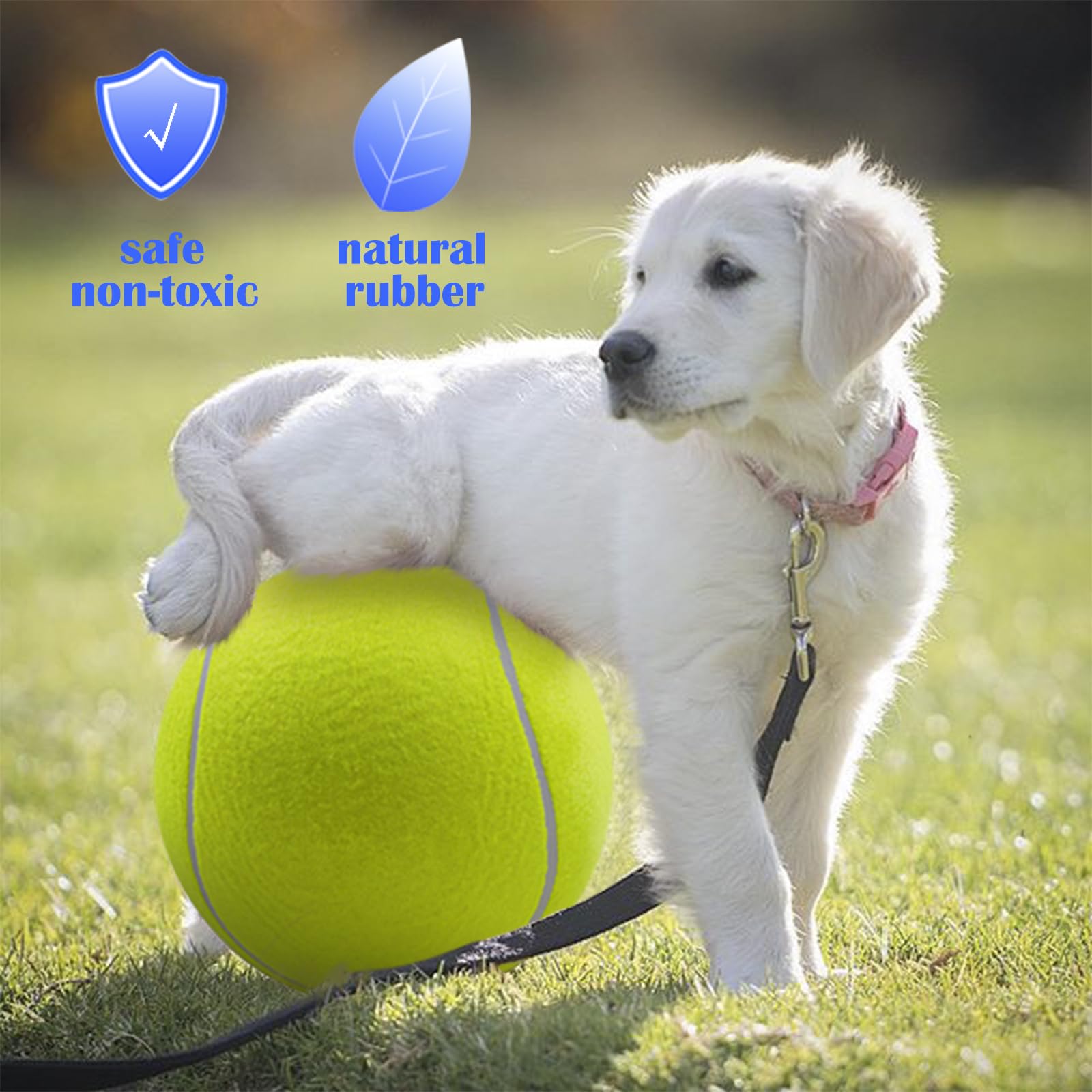 Banfeng Giant 9.5' Dog Tennis Ball Large Pet Toys Funny Outdoor Sports Ball With Inflating Needles For Small Medium Large Dog