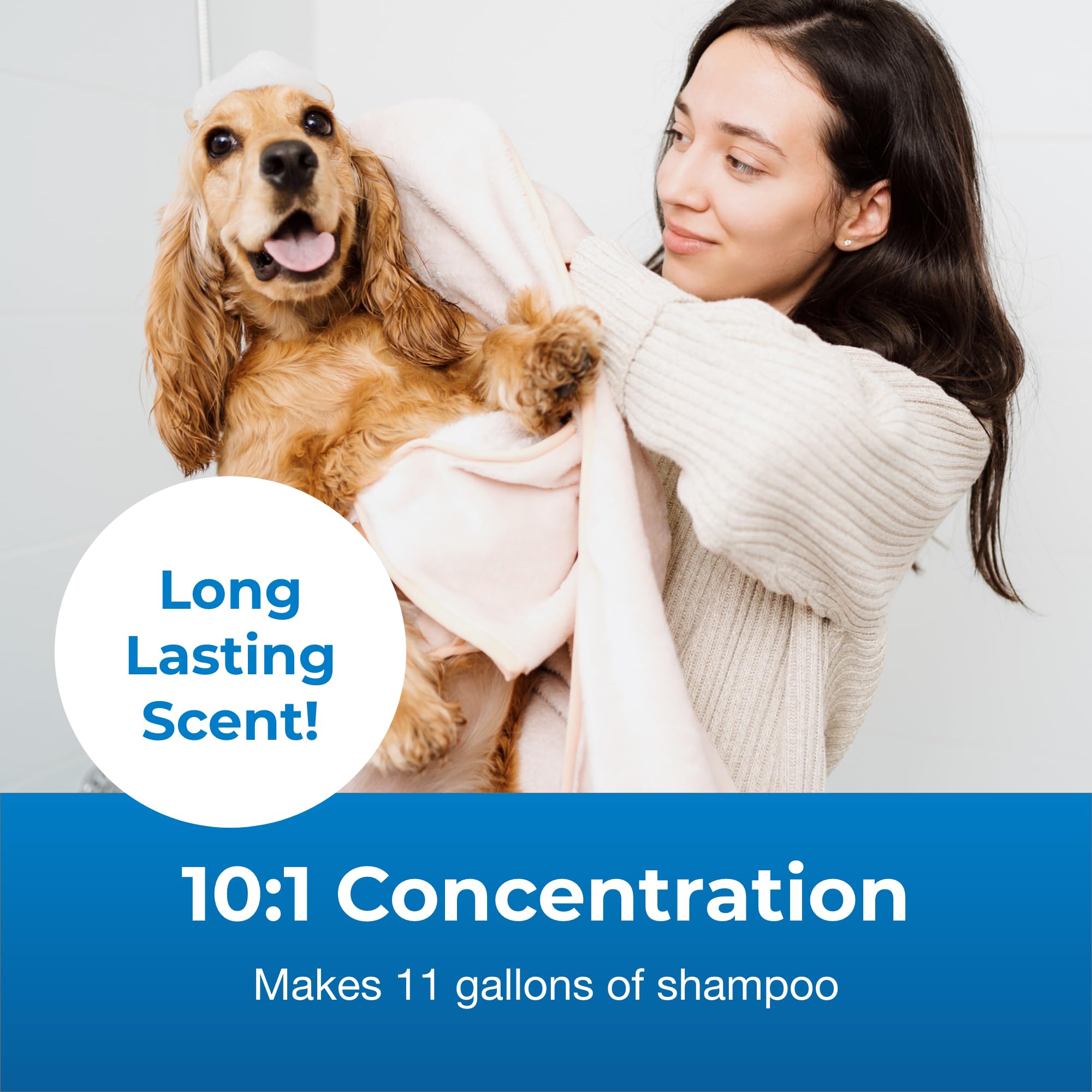 Petag Fresh N Clean Oatmeal N Baking Soda Shampoo - Tropical Fresh Scent (10:1 Concentrate) - 1 Gallon - Nurtures Dry, Itchy Ski