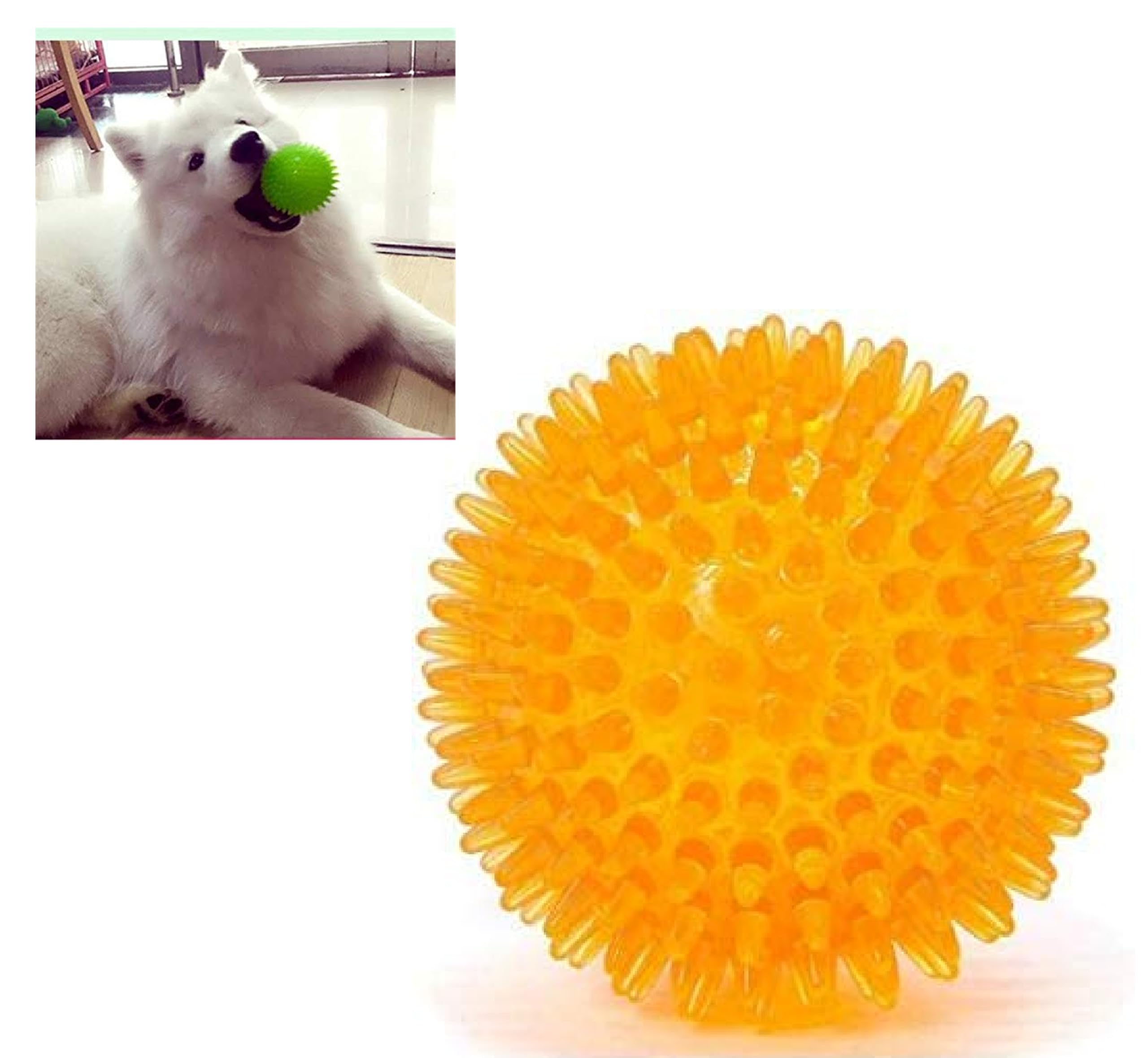 Roverpets Dog Squeaky Ball Toy  Soft Rubber Tough Play Ball For Aggressive Chewers | Durable & Bouncy Toy For Small, Medium & L