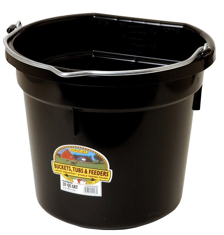 Flat Back Bucket Blk20Qt(Pack Of 1)
