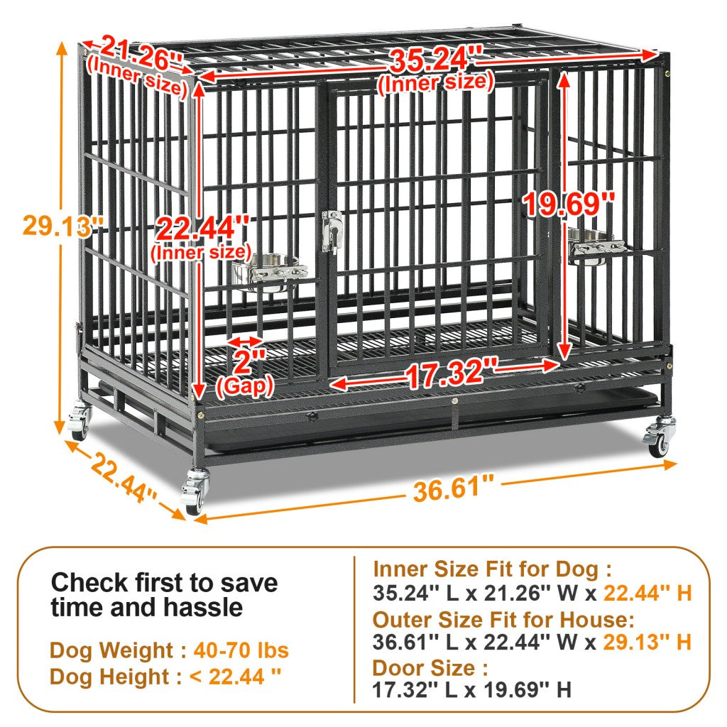 37 Stackable Heavy Duty Dog Crate 371D07