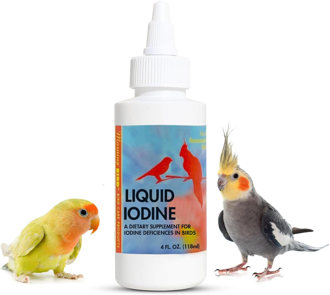 Liquid Iodine Supplement for Birds Feather Thyroid Support 4oz