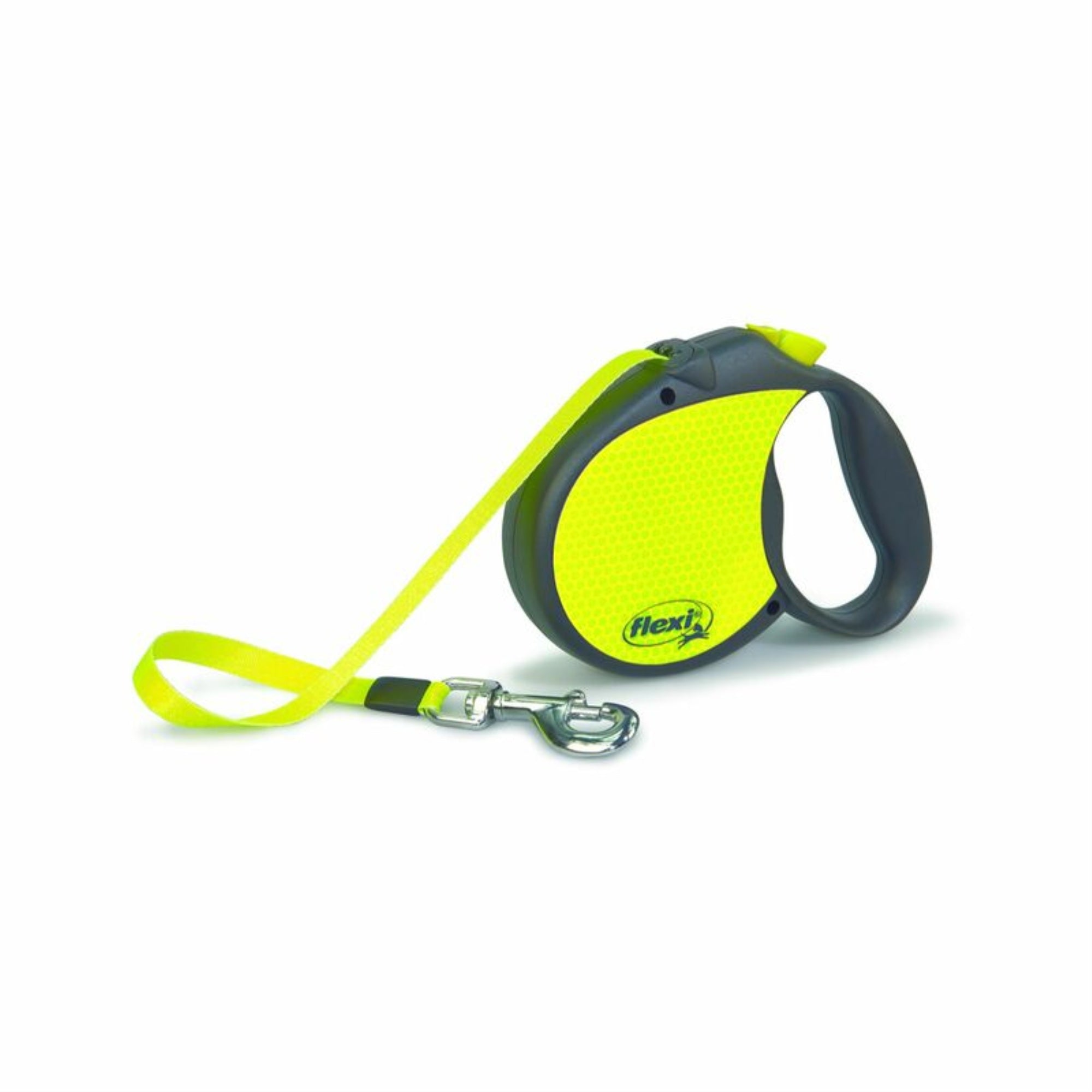 Flexi Neon Retractable Dog Leash (Tape), 16 ft, Large, Black/Neon